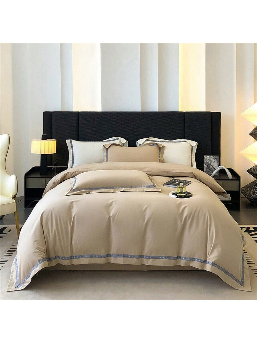 1set Simple, Comfortable, Soft, Luxury Hotel Style Duvet Cover 3-Piece Set, Includes 1 Duvet Cover   2 Pillowcases