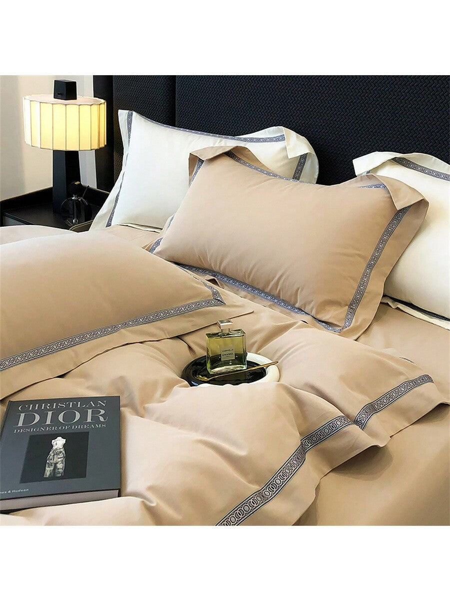 1set Simple, Comfortable, Soft, Luxury Hotel Style Duvet Cover 3-Piece Set, Includes 1 Duvet Cover   2 Pillowcases