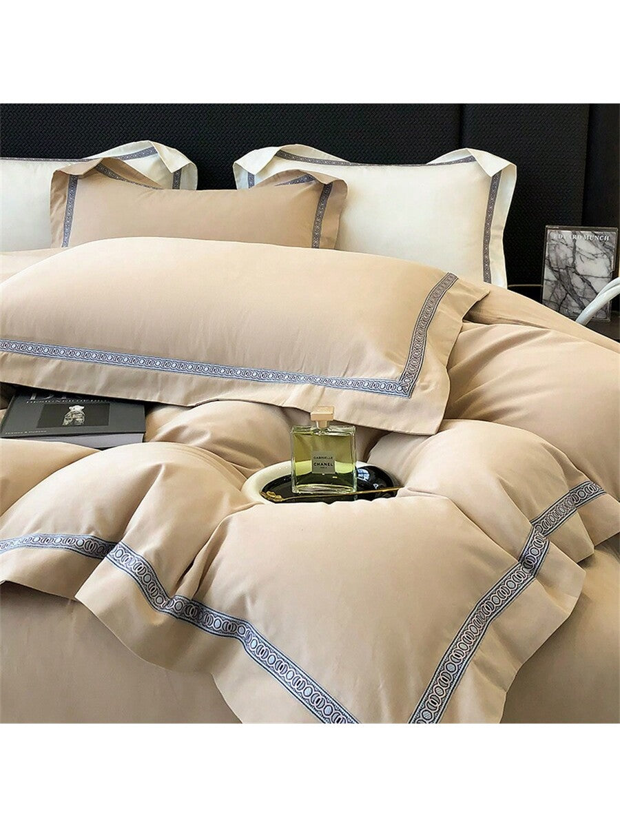 1set Simple, Comfortable, Soft, Luxury Hotel Style Duvet Cover 3-Piece Set, Includes 1 Duvet Cover   2 Pillowcases