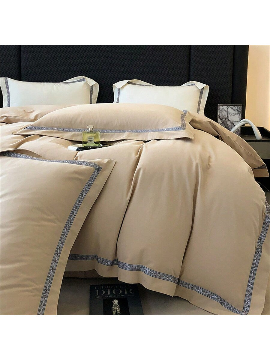 1set Simple, Comfortable, Soft, Luxury Hotel Style Duvet Cover 3-Piece Set, Includes 1 Duvet Cover   2 Pillowcases