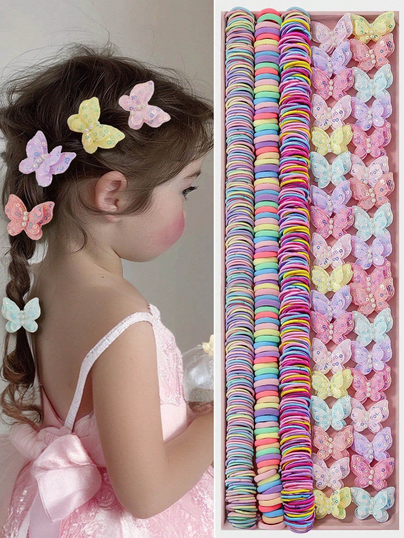 260pcs/Set Baby Girl Princess Hair Accessories Combo - Hair Ties, Hairclips, Barrettes, Hair Bands, For Daily Wear & Gift