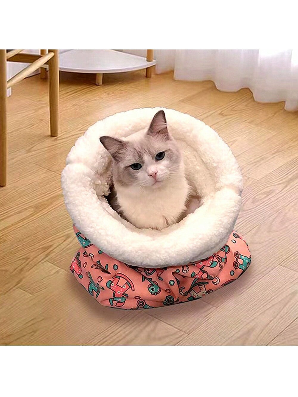 1pc Pet Sleeping Bag, Cat Bed, 4-Season Warm Nest Suitable For Cats/Dogs Under 8kg