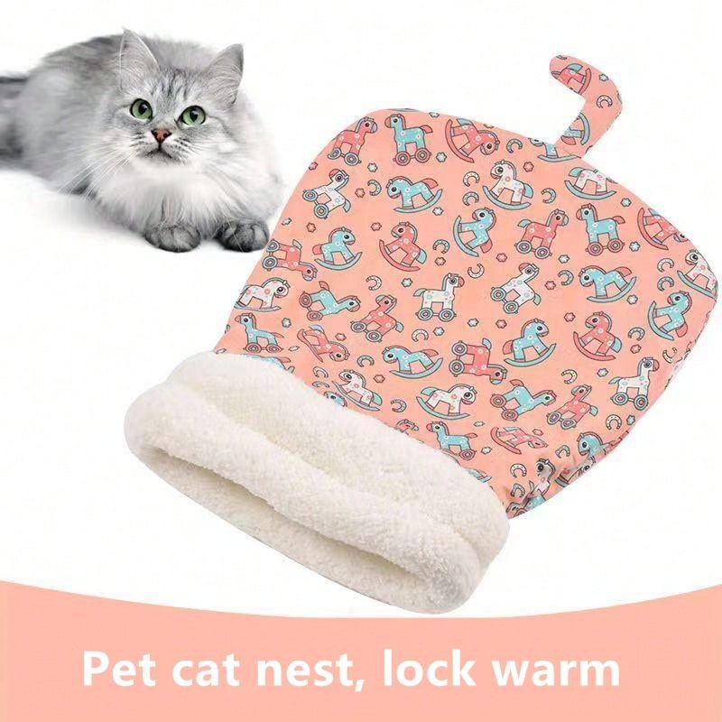 1pc Pet Sleeping Bag, Cat Bed, 4-Season Warm Nest Suitable For Cats/Dogs Under 8kg