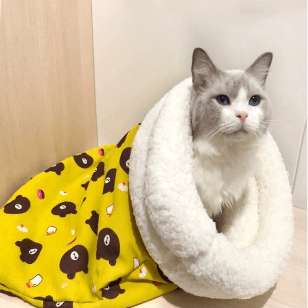 1pc Pet Sleeping Bag, Cat Bed, 4-Season Warm Nest Suitable For Cats/Dogs Under 8kg