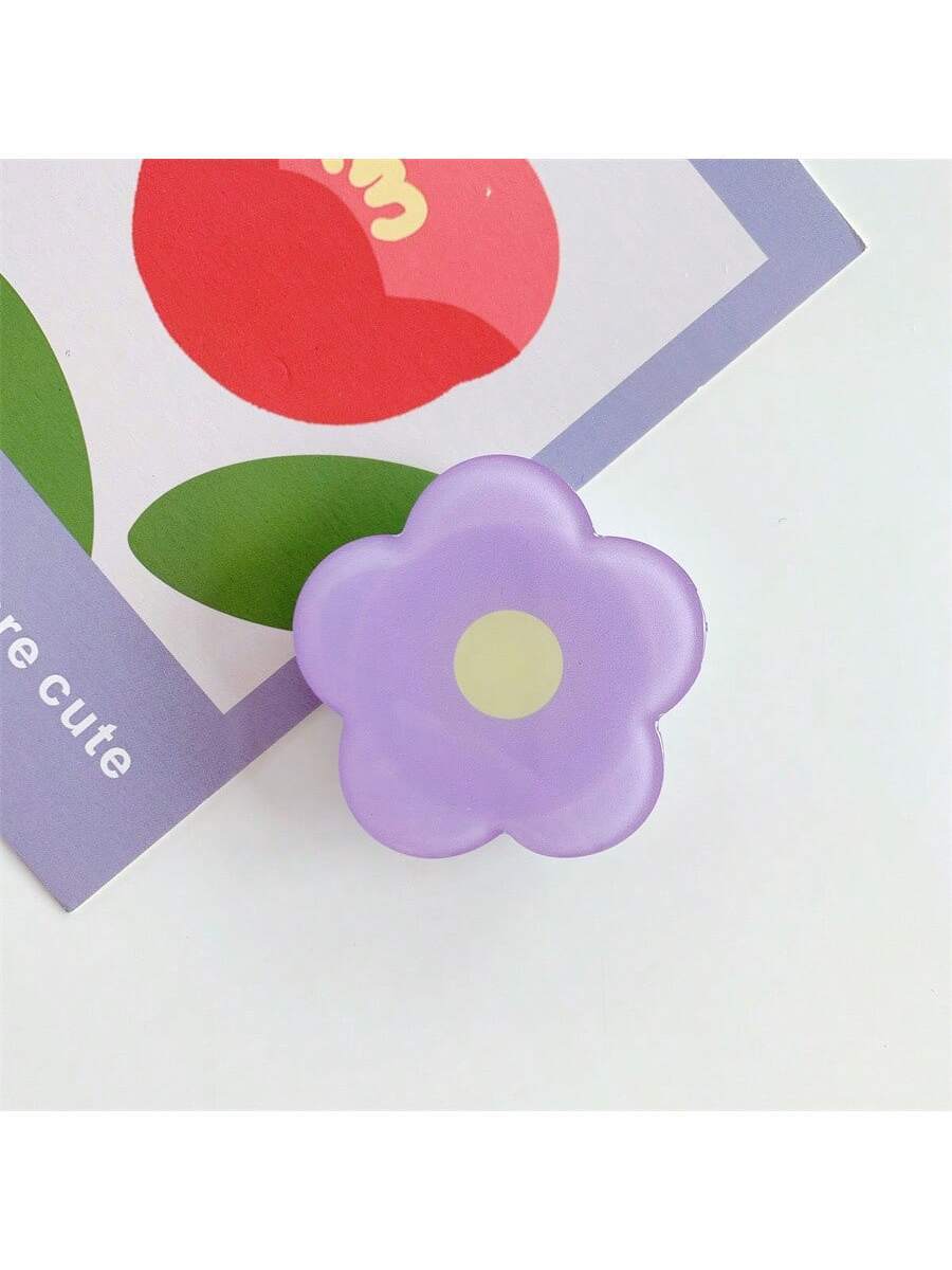 1pc Self-Adhesive Retractable Multicolor Flower Phone Holder