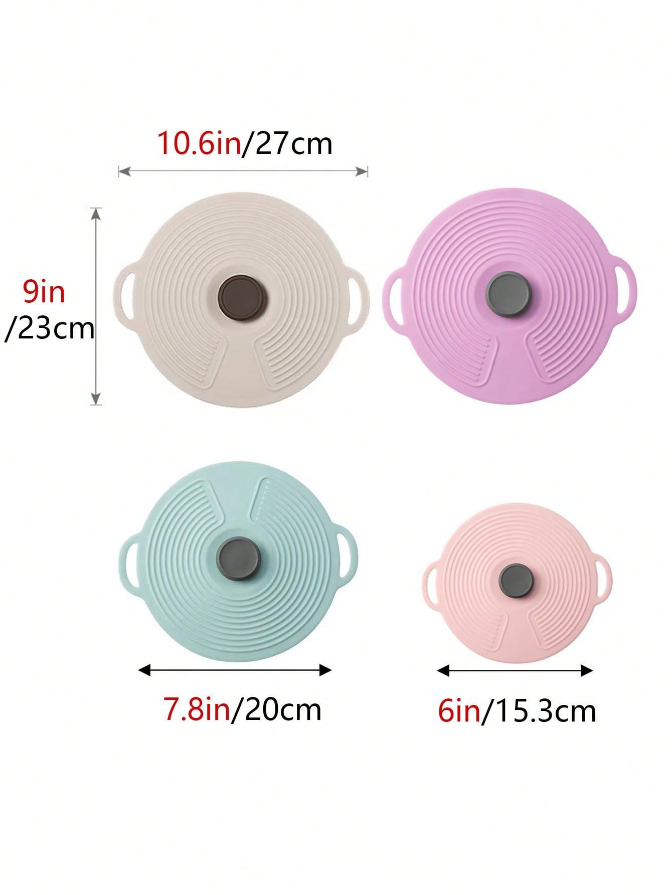 1pc Silicone Sealed Fresh-Keeping Lid, Rechargeable And Reusable Anti-Spill And Dust-Proof Lid, Bowl Lid, High Temperature Resistant Lid, Food Sealing Lid, Suitable For Cups, Bowls, Plates, Pots, Pans, Frying Pans, Stoves, Ovens, Refrigerators And Dishwa