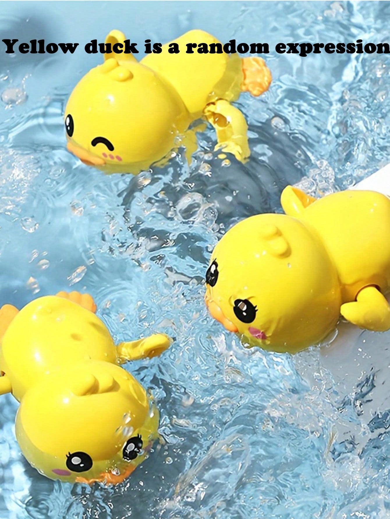 1pc Random Expression Clockwork Bathtub Swimming Pool Bath Toy