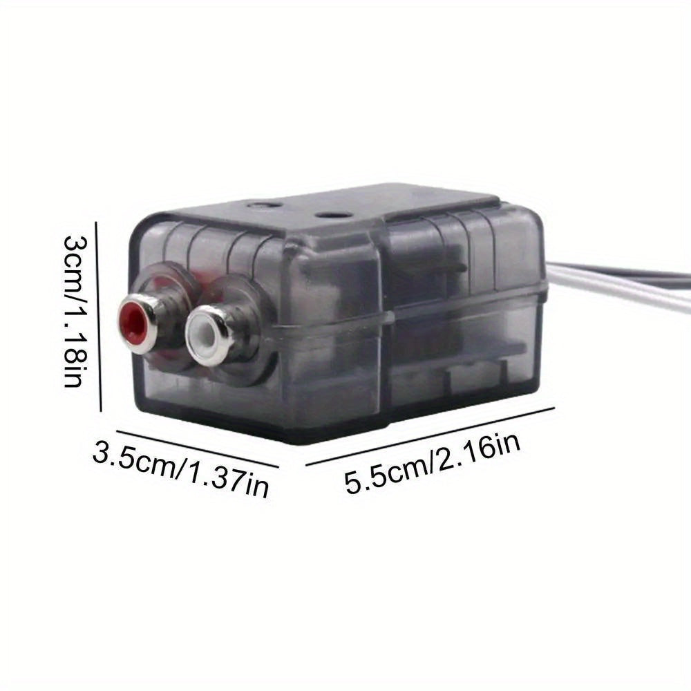 High-Performance Car Audio Converter - High to Low Level RCA Adapter for Subwoofers, Enhances Sound Quality & Noise Reduction