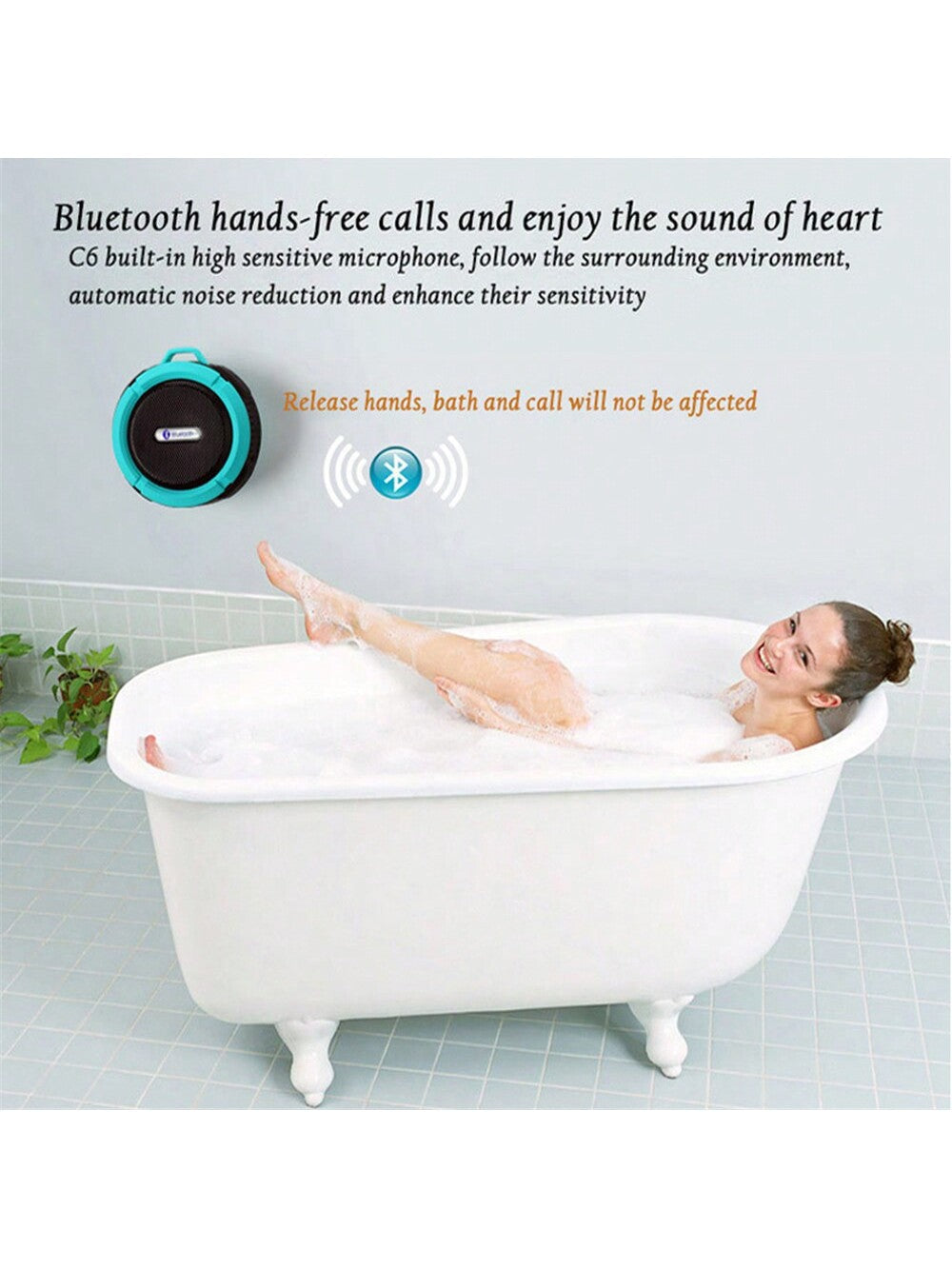 Waterproof Wireless Portable Bluetooth Speaker, Outdoor Subwoofer Music Sound Box For Mini Speakers, Bathroom Sucker Small Bluetooth Speaker, Mobile/Car/Sports Hands-Free Calls