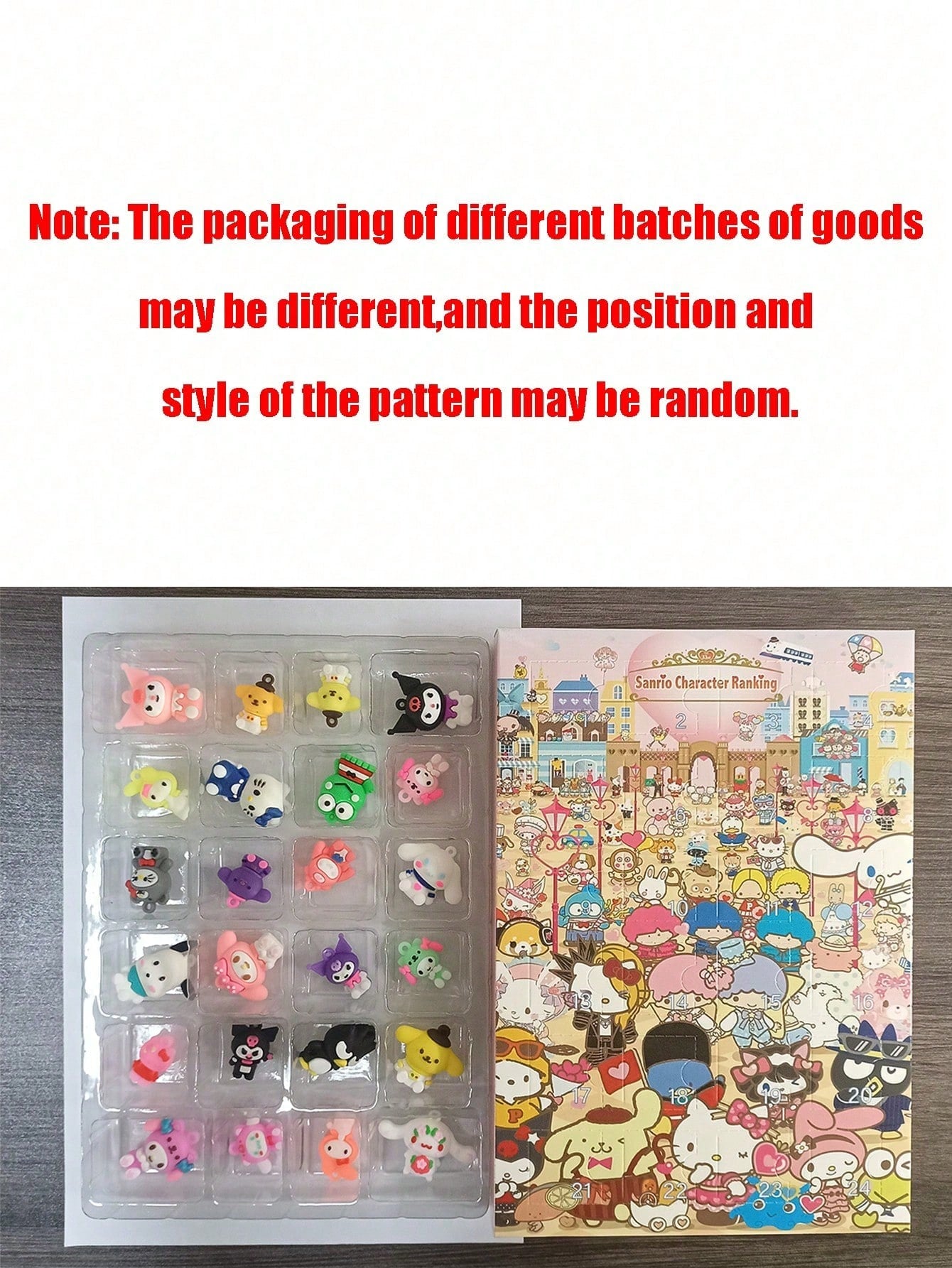 1Set Cute Animes Blind Box Christmas Advent Calendar Hello Kittys Kuromis Melodys Cinnamorolls Kawaii Cartoon Mystery Gift(Some Parts May Be Random)