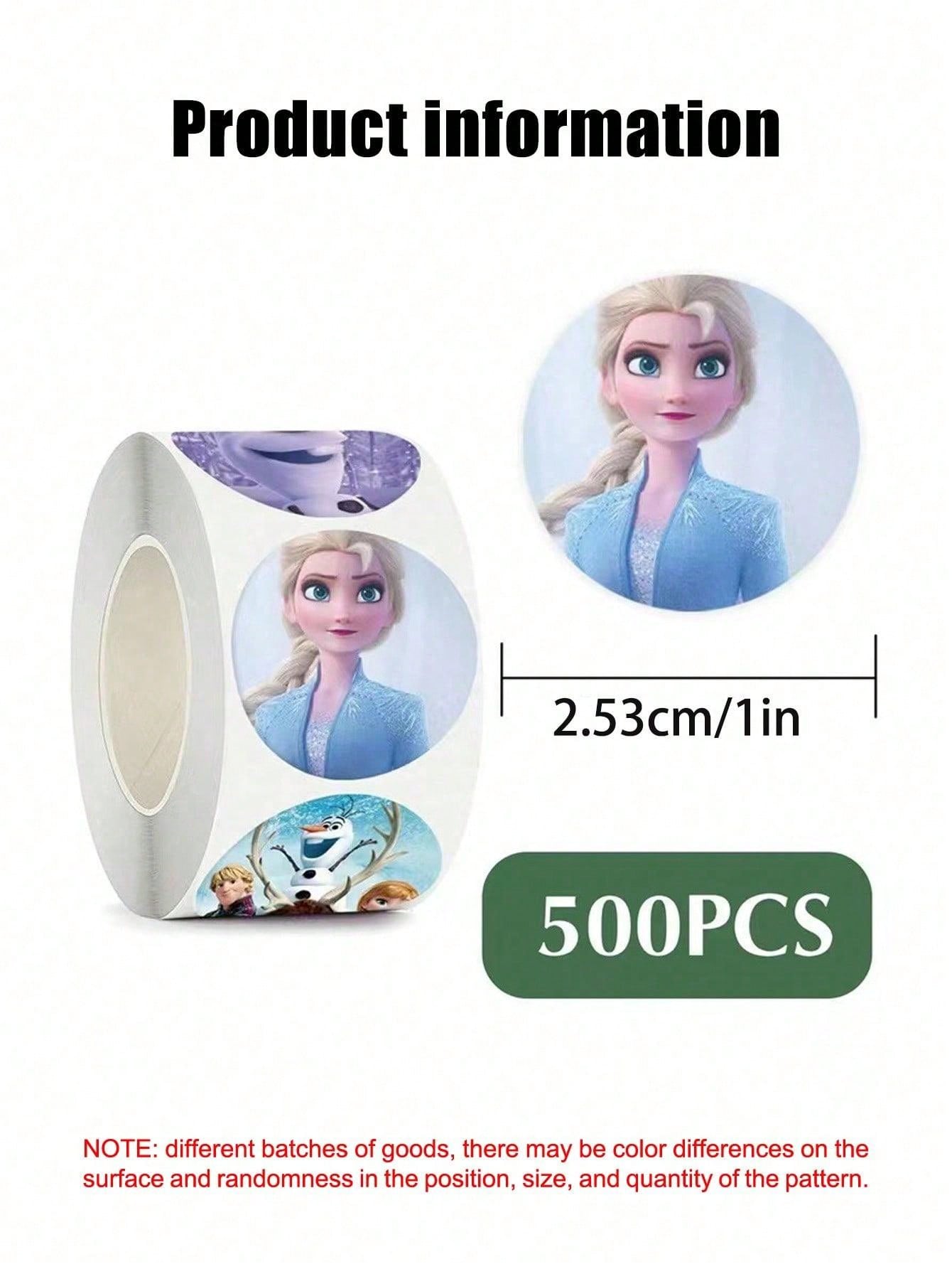 500Pcs/Roll Cartoon Frozens Stickers DIY For Phone Car Laptop Cute Cartoon Sticker Gift (Some Parts May Be Random)