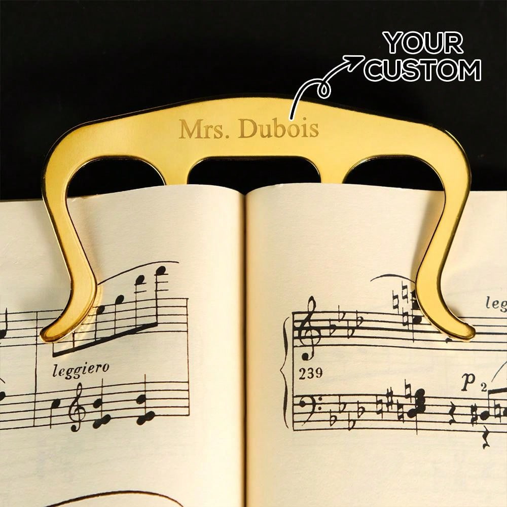 Personalized Music Sheet Clip Page Holder Custom Piano Guitar Violin Bookmark Engraved Name Saxophone Accessories Teacher Gift For Musician