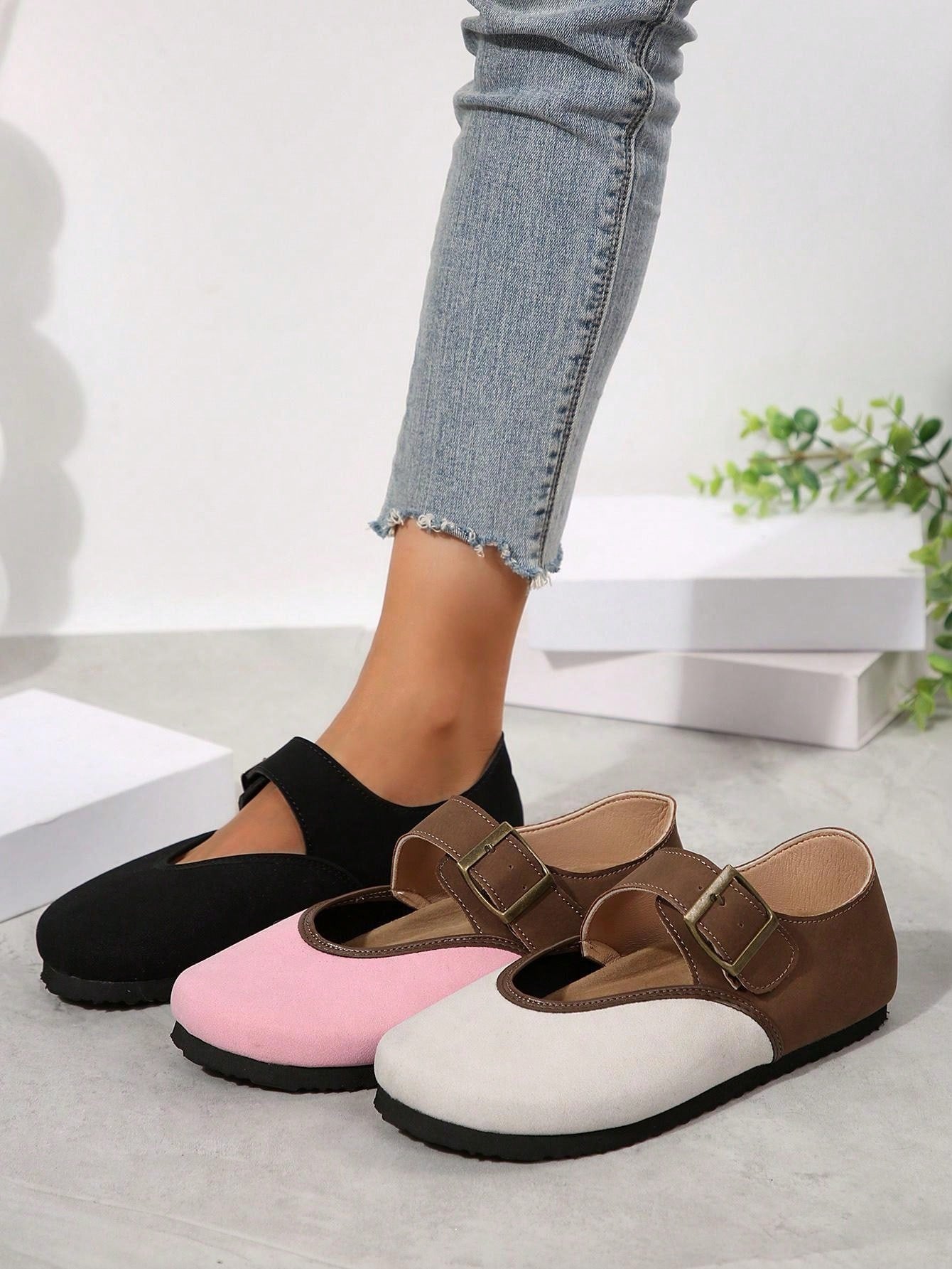 Women's Fashion Lightweight Flat Casual Loafer Shoes, Velvet Hollow Non-Slip Outdoor Mary Jane Shoes, Fall/Winter 2024 New Versatile Design