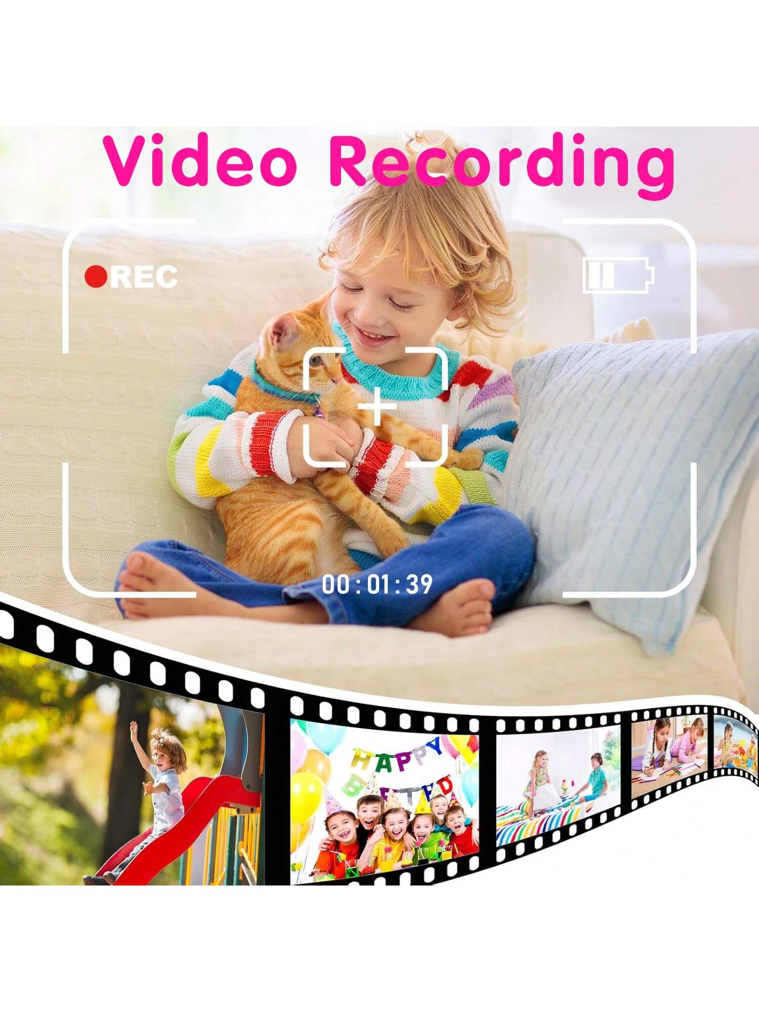 Kids Camera Instant Print, 1080P HD Digital Video Cameras For Kids, 3-12 Years Old Children Mini Learning Toy Camera Gifts For Birthday Holiday Travel