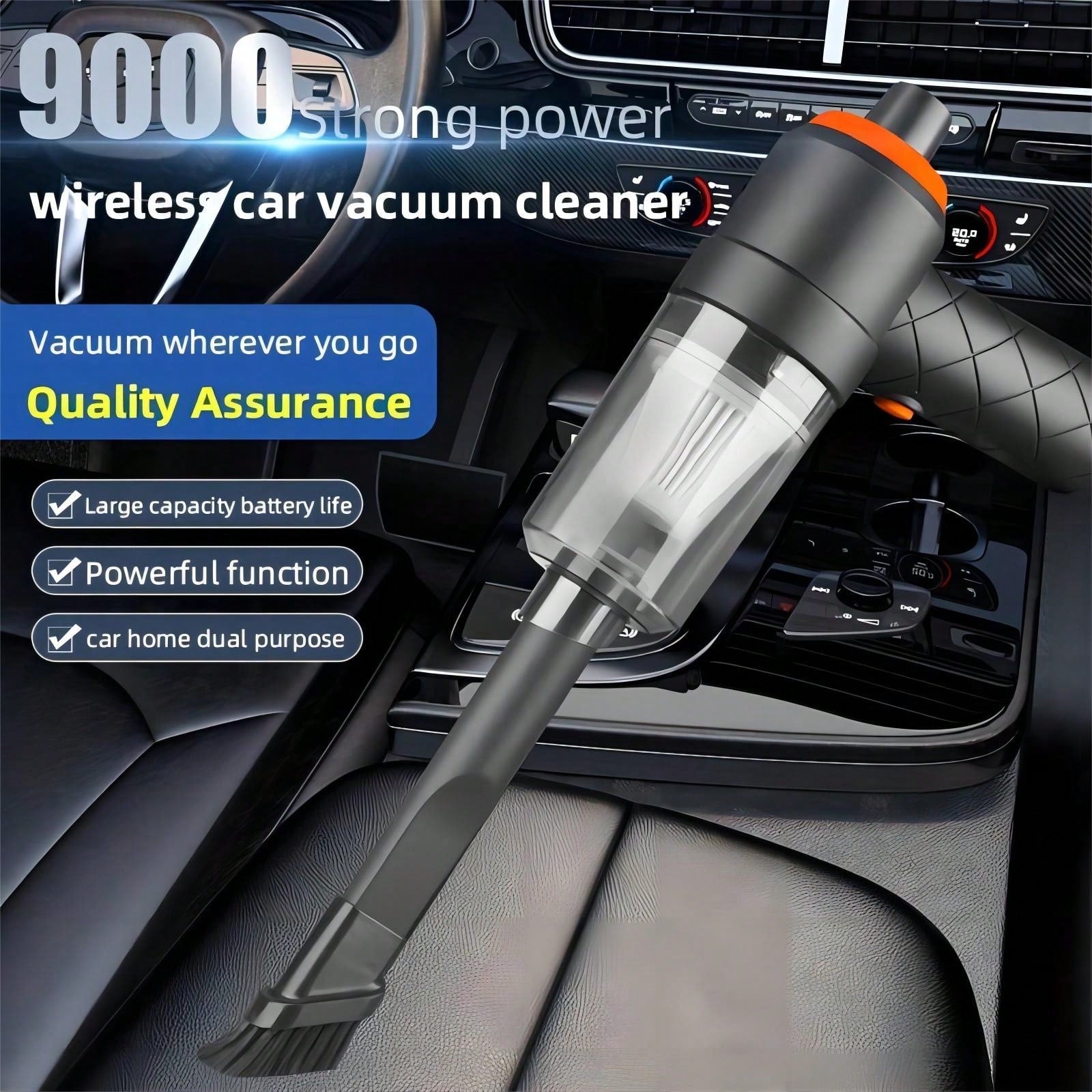 120W High-Power Wireless Vacuum Cleaner, Usb Charging Home Car Handheld Vacuum Cleaner, Strong Suction, Unique Suction And Blowing Functions