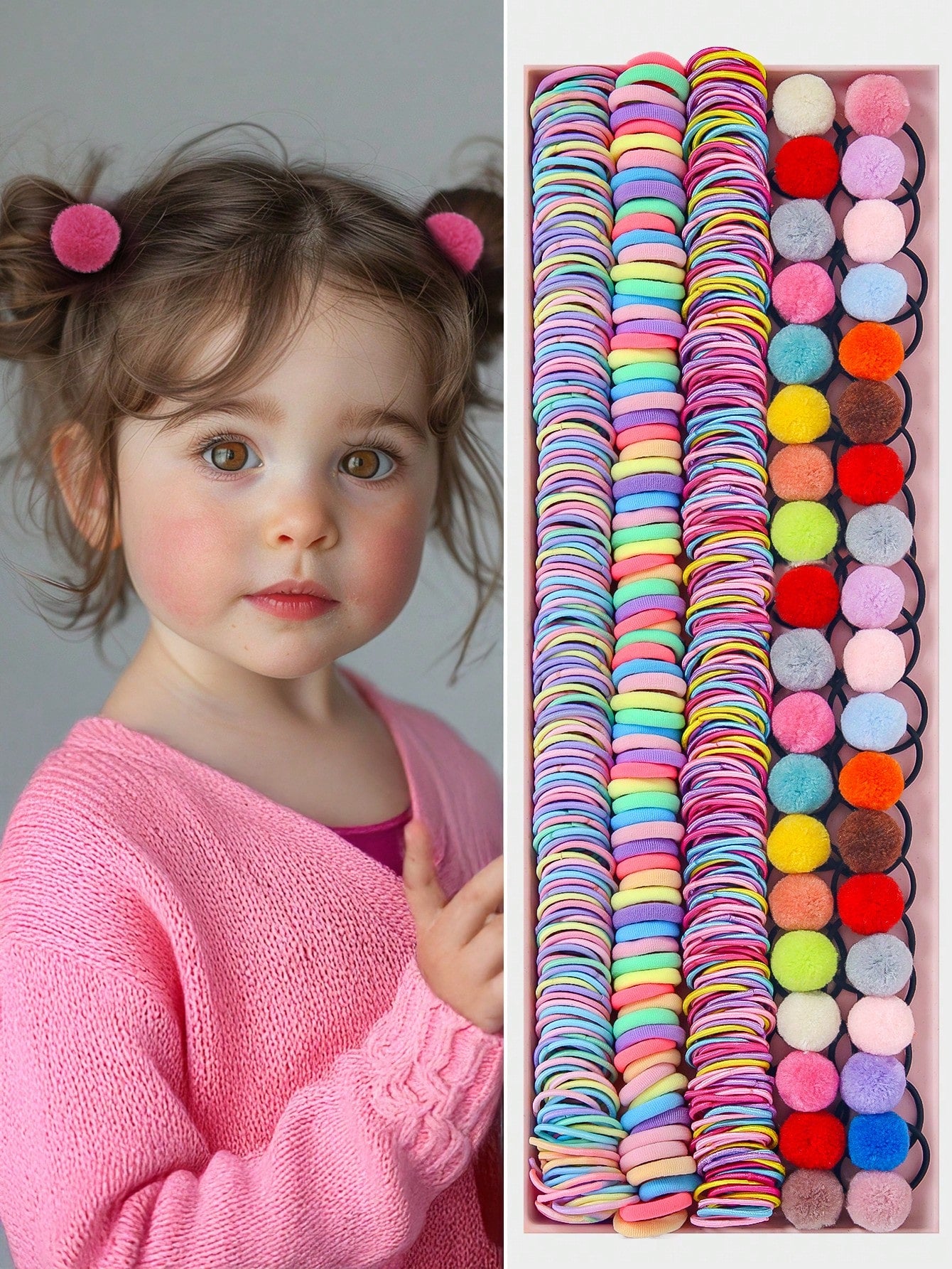 260pcs/Set Baby Girl Princess Hair Accessories Combo - Hair Ties, Hairclips, Barrettes, Hair Bands, For Daily Wear & Gift