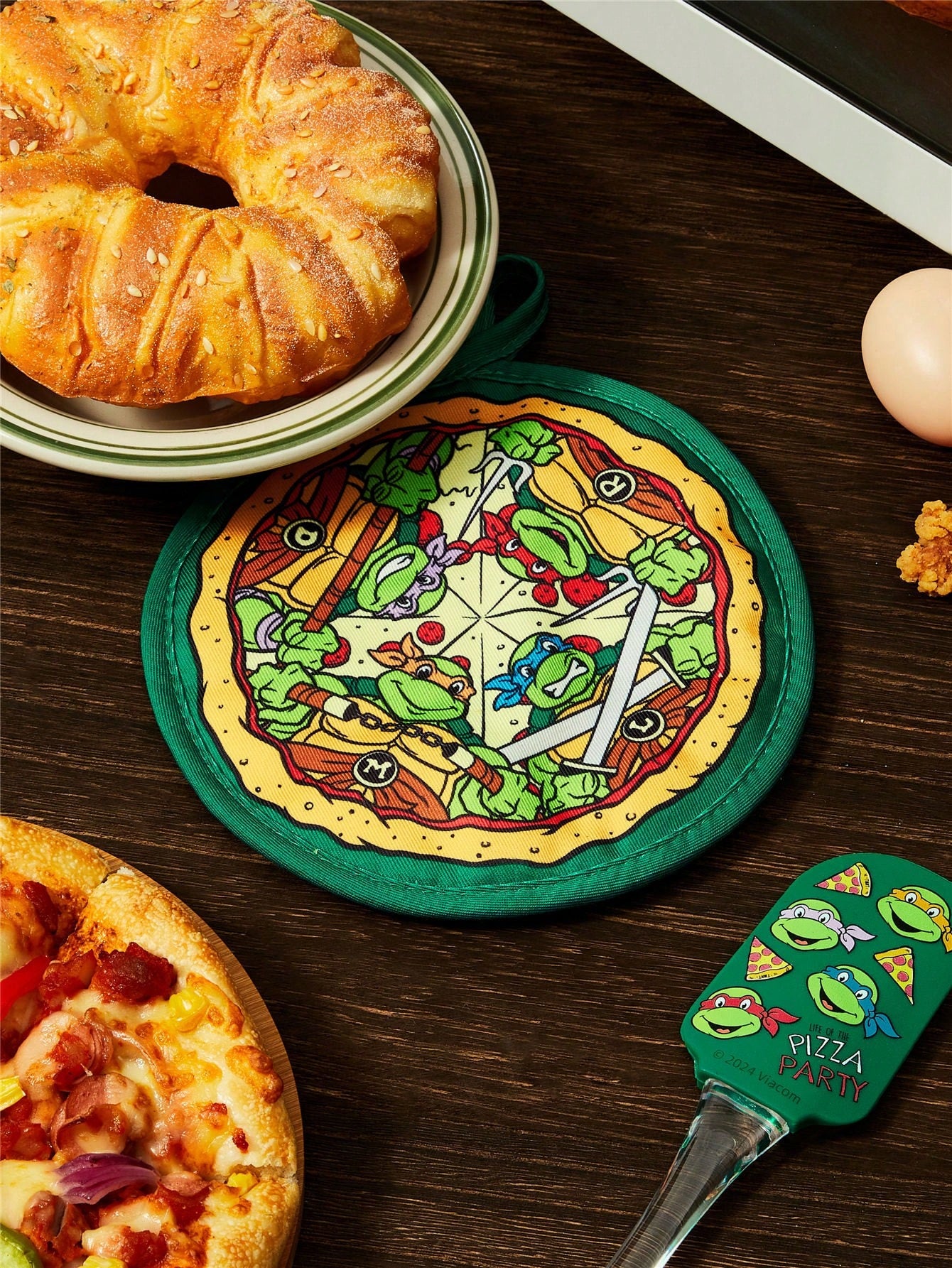 TEENAGE MUTANT NINJA TURTLES X SHEIN 1pc Cartoon Turtle Pizza