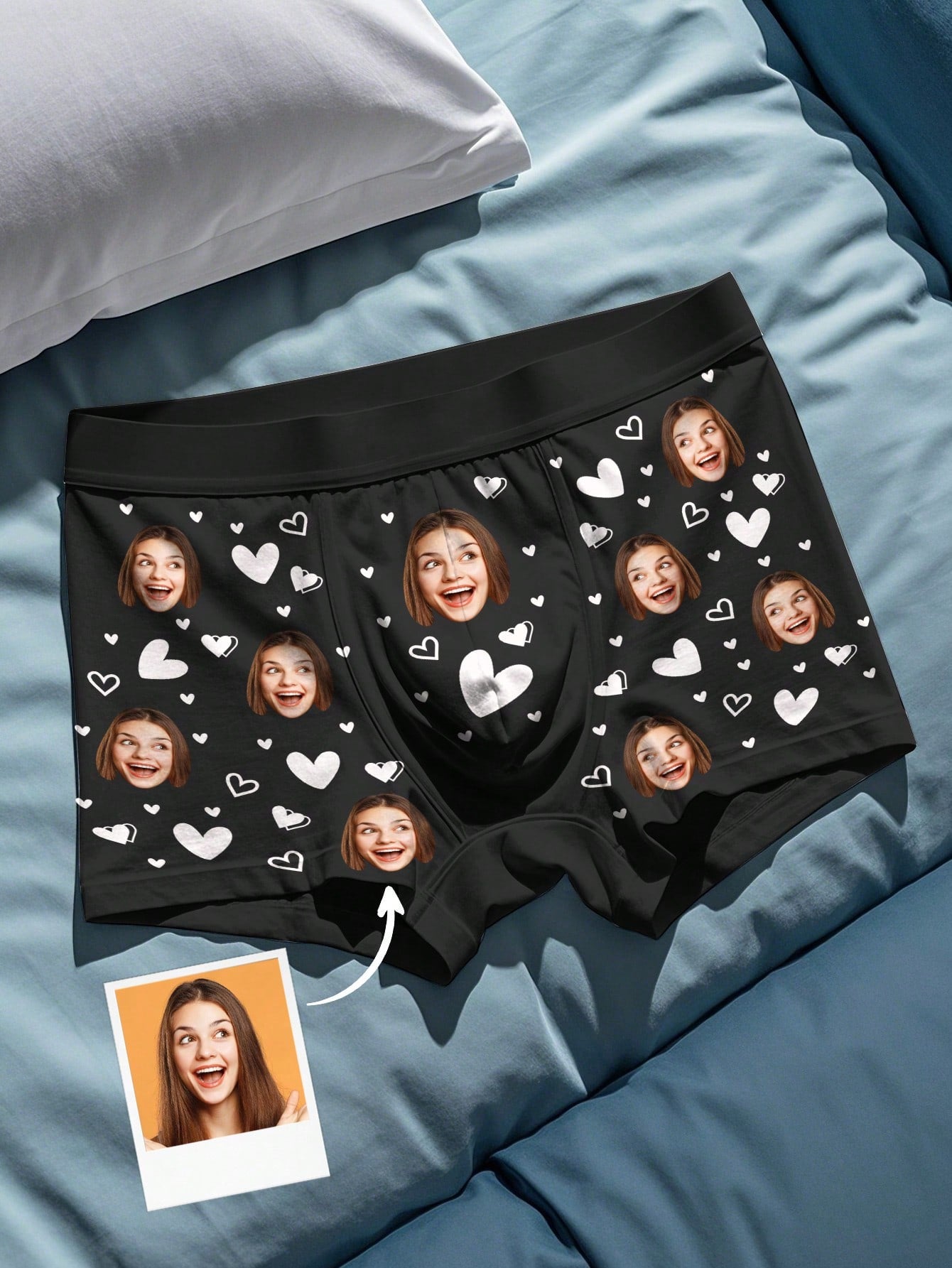 1pc Custom Face Boxers For Men, Personalized Photo Underwear, Custom Face Boxer Briefs, Personalized Boxers For Husband, Custom Face Underwear, Custom Funny Faces Boxers Briefs, Anniversary Gift For Men Ideal Gifts For Him Boyfriend, Friends Bedroom, For