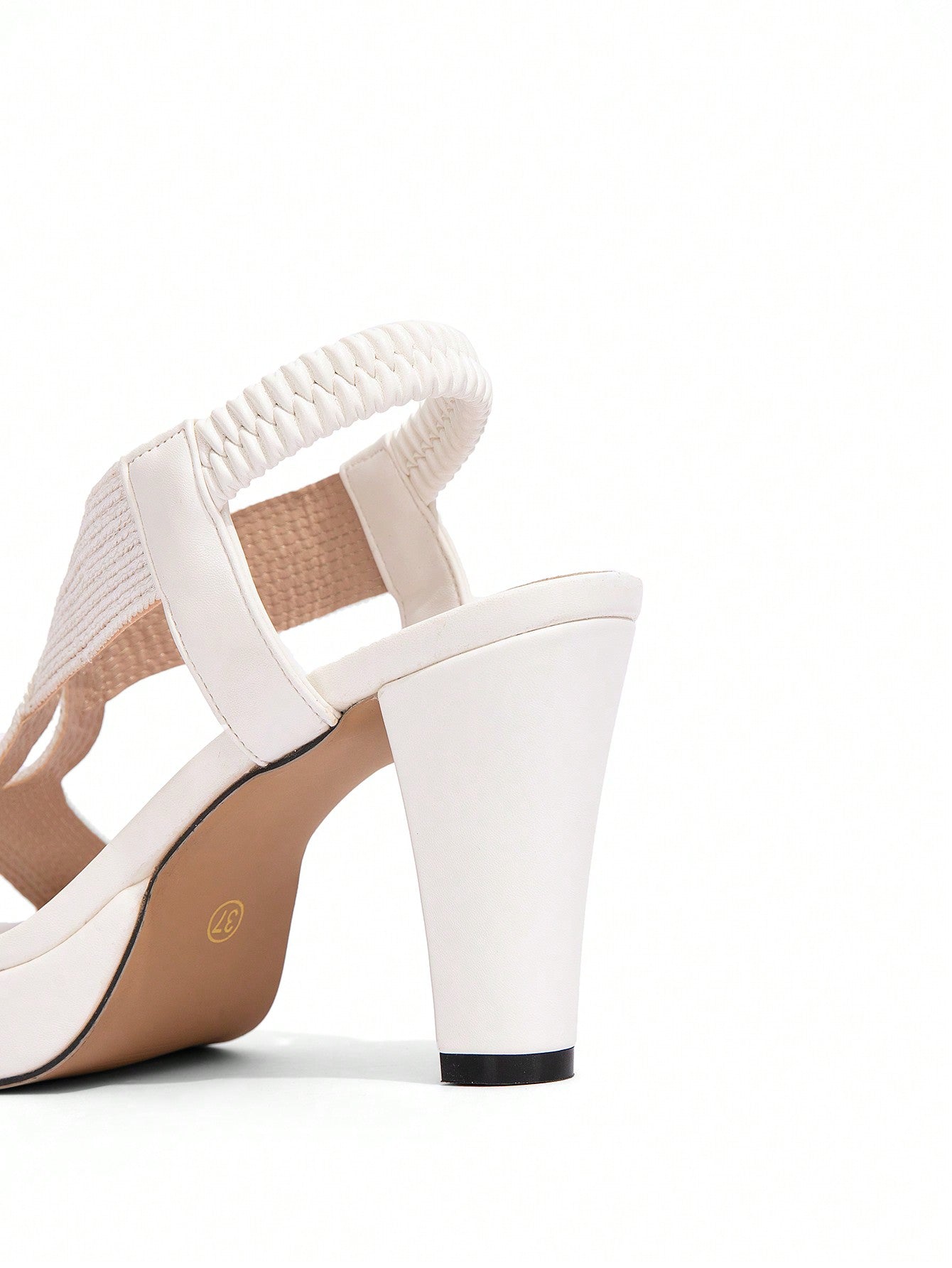 White Women High Heel Wedge Waterprooof Platform Sandals, Breathable Cross Strap Ankle Strap Shoes