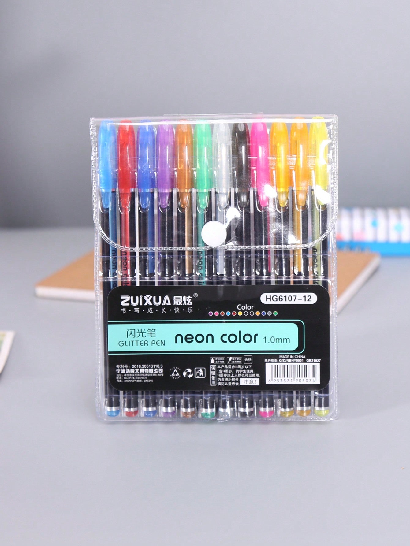 12-60pcs/set Colorful Ballpoint Pens, 1.0mm Point Neutral Art Bullet Journaling Pens