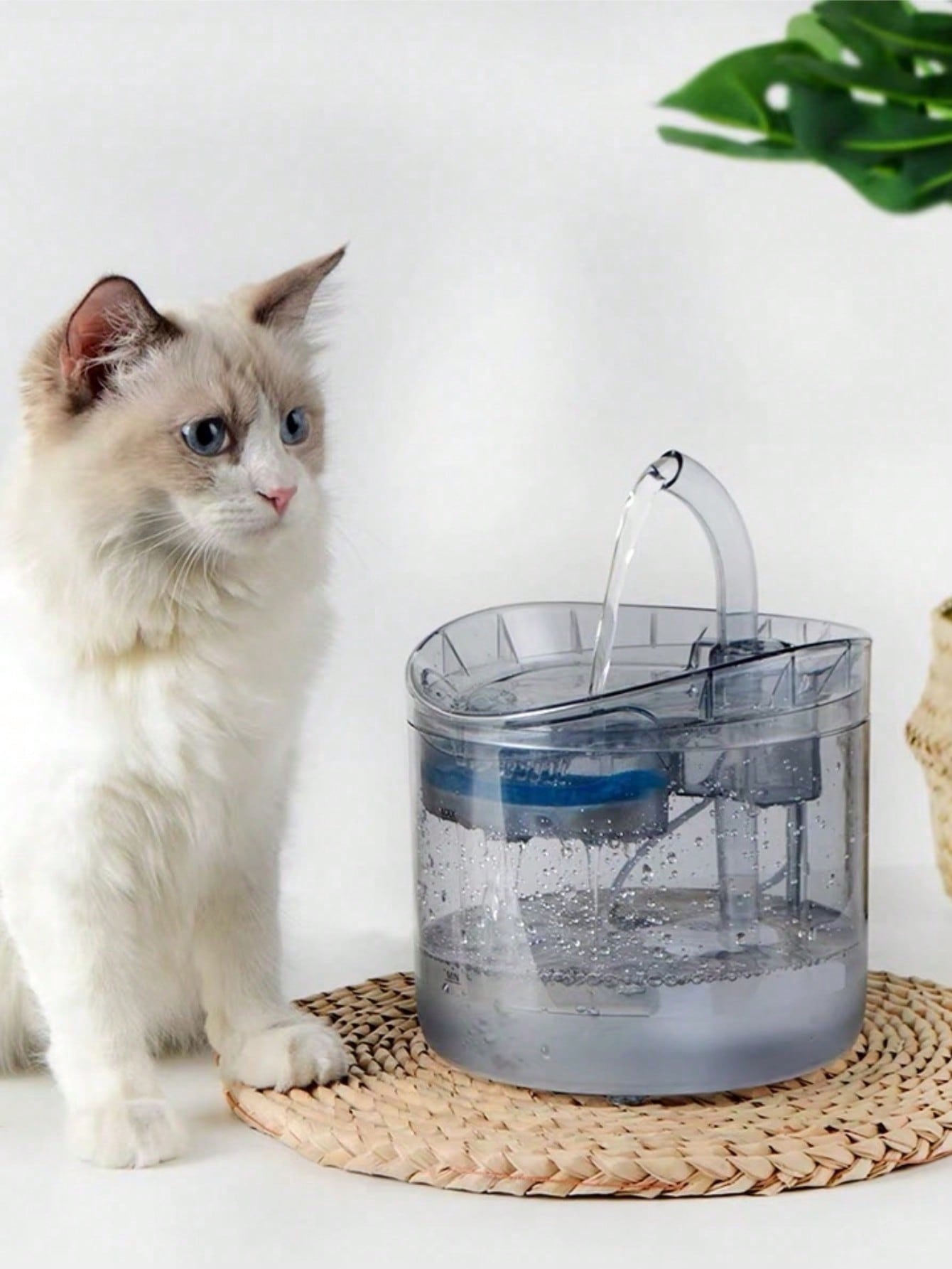 Pet Water Fountain, Automatic Cat Water Fountain, Transparent Ultra Quiet Cat Water Dispenser For Indoor Cats