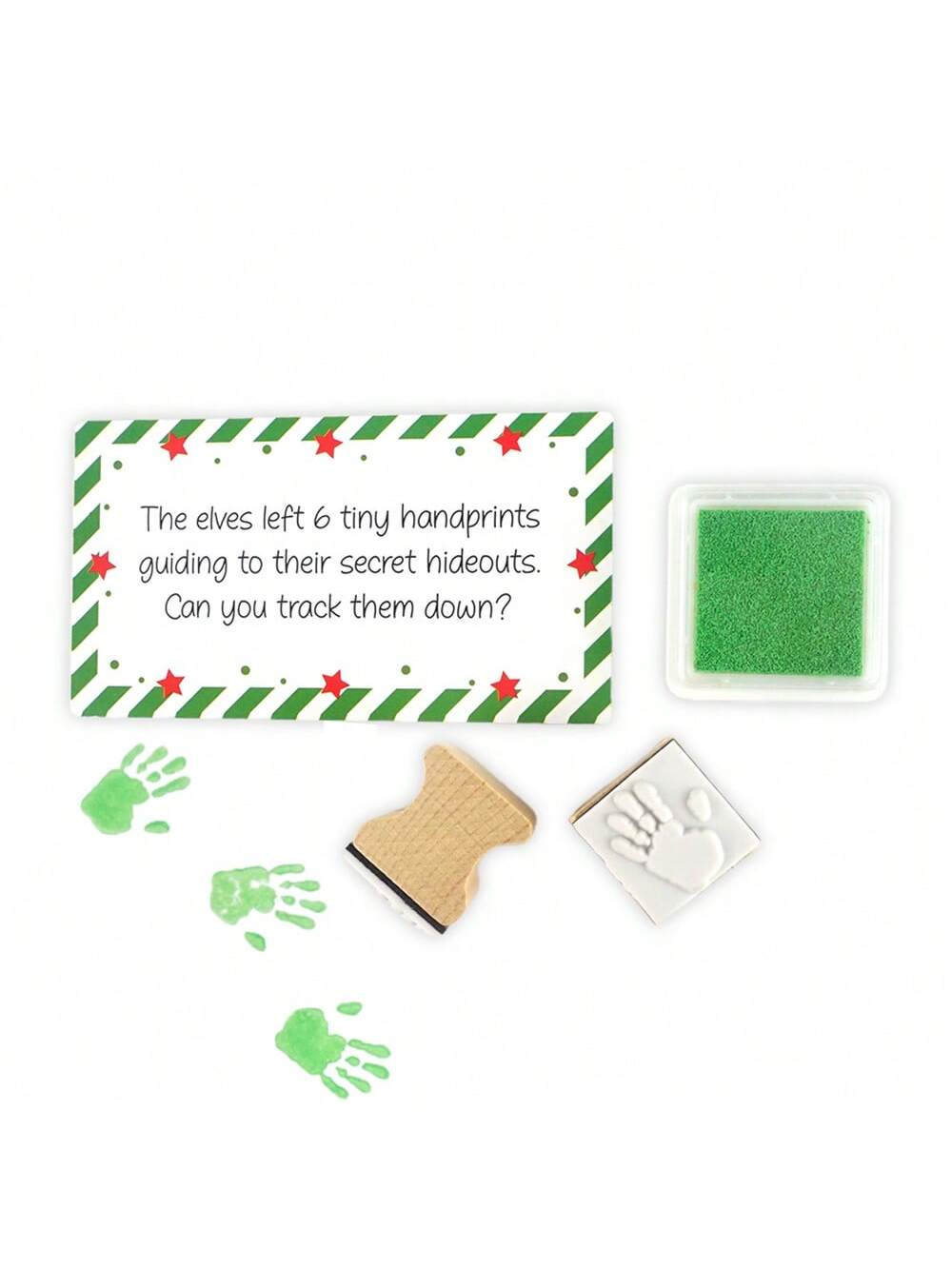 Bgodpn DIY Little Elves Handprint Craft Template