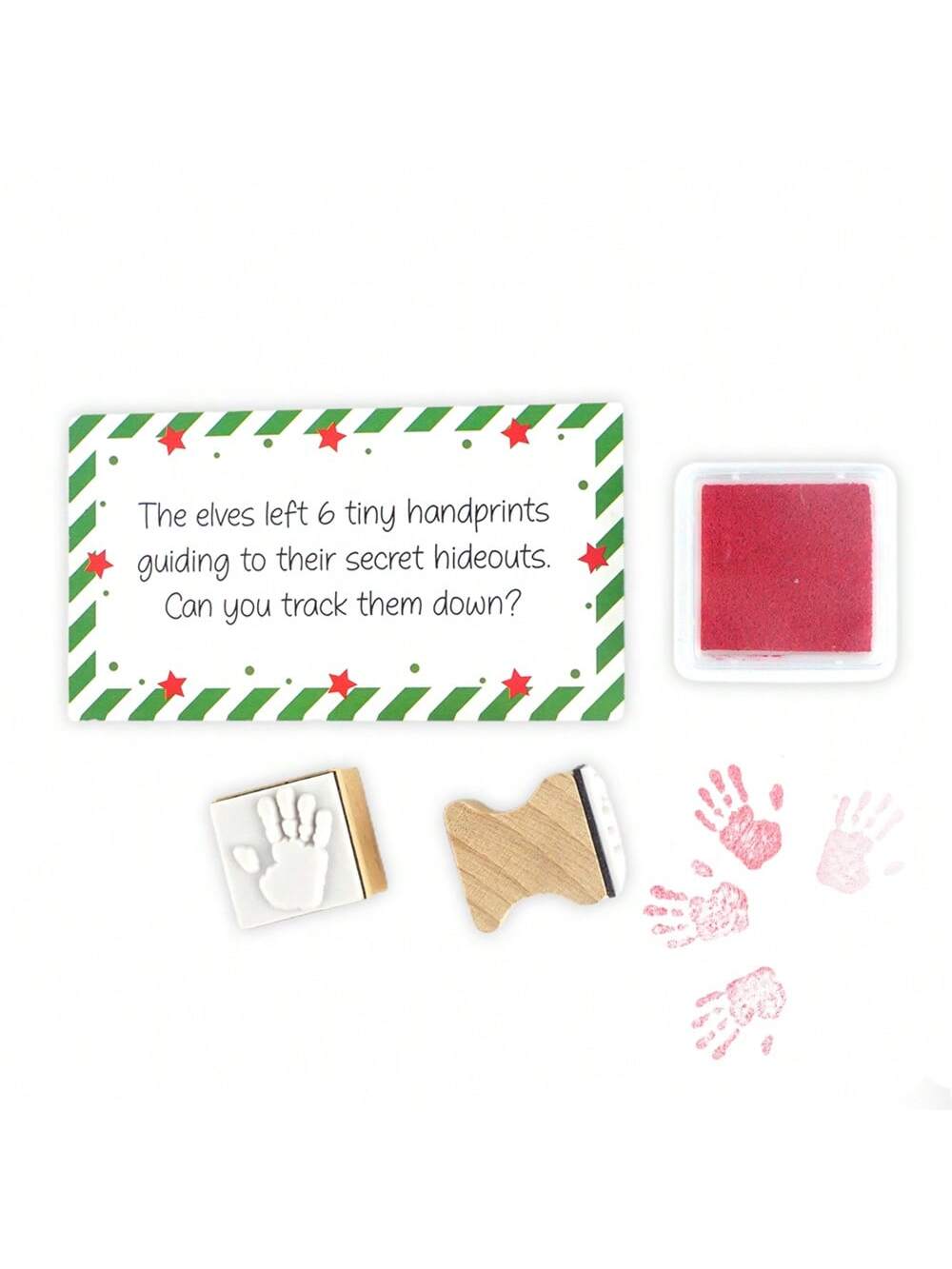 Bgodpn DIY Little Elves Handprint Craft Template