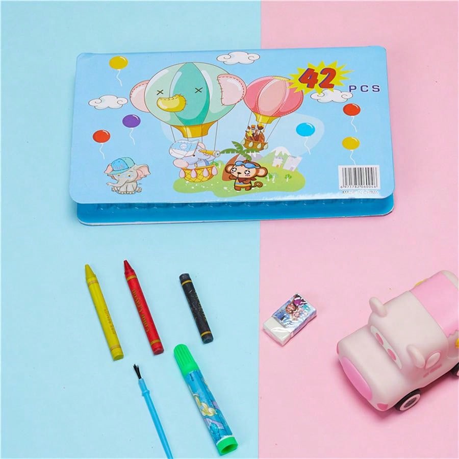 42pcs/208pcs Children Art Painting Set, Drawing Stationery - Watercolors, Markers, Crayons, Erasers, Sharpeners, Paint Boxes, Christmas/Halloween Gifts (Packaging