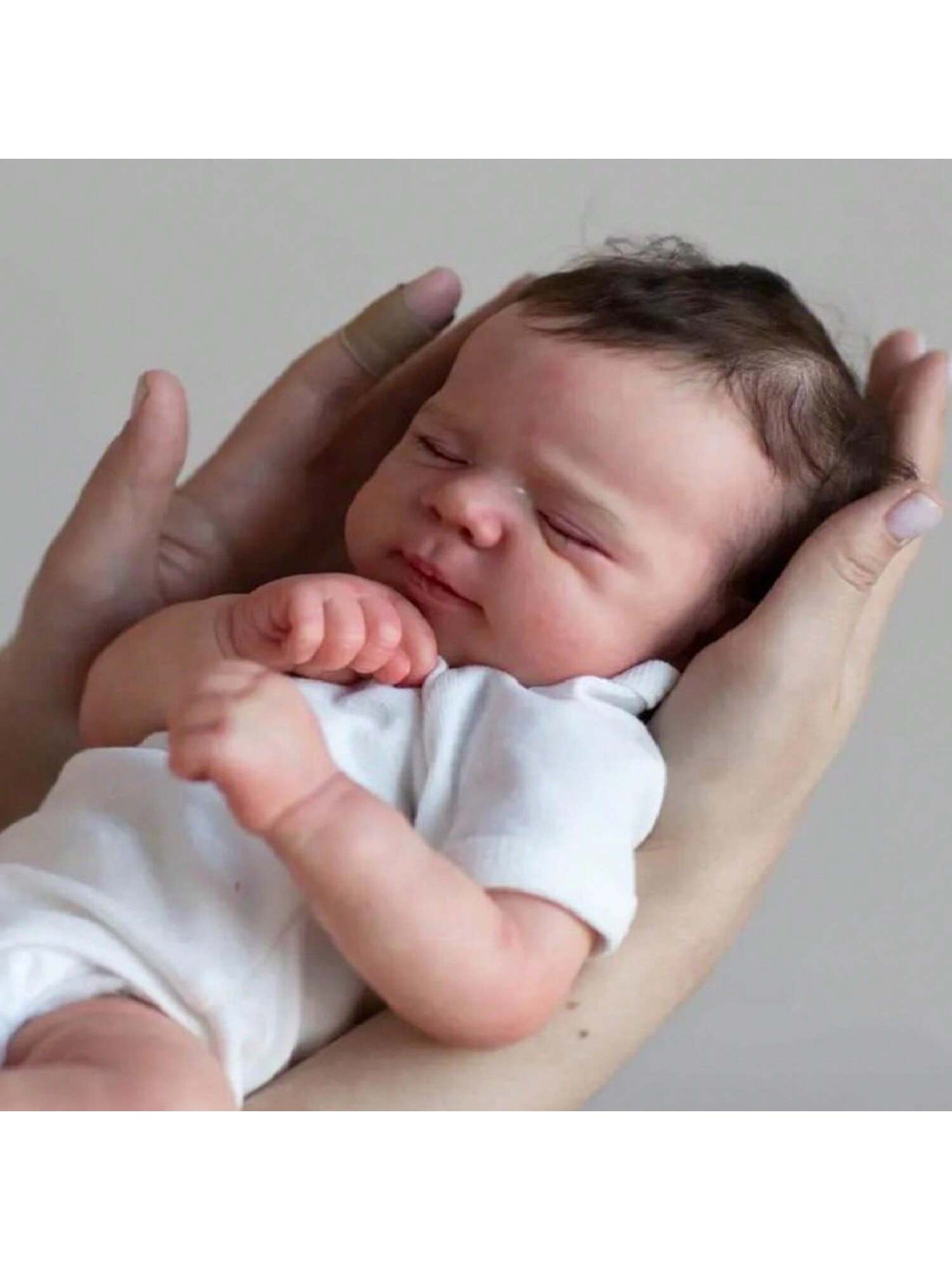 45cm 18inches Lifelike Reborn Baby Doll Vinyl Limbs   Cloth Body Doll ,Hand Painted Realistic Newborn Baby With Visible Veins, Collection Art Doll, Kids Gift