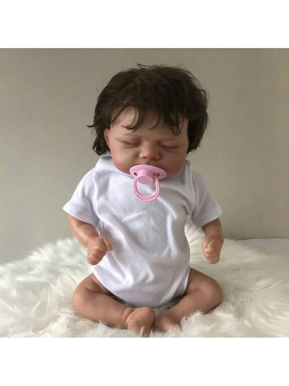 45cm 18inches Lifelike Reborn Baby Doll Vinyl Limbs   Cloth Body Doll ,Hand Painted Realistic Newborn Baby With Visible Veins, Collection Art Doll, Kids Gift