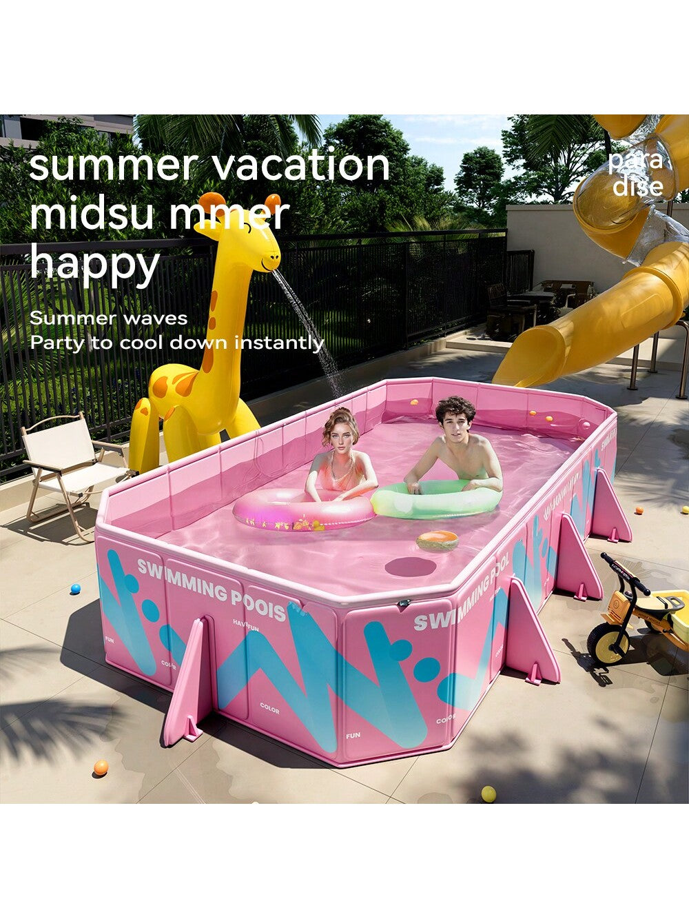 1pc Outdoor Swimming Pool, Easy Installation, Portable Foldable Swimming Pool, Water Ball Pit, Multipurpose Pool