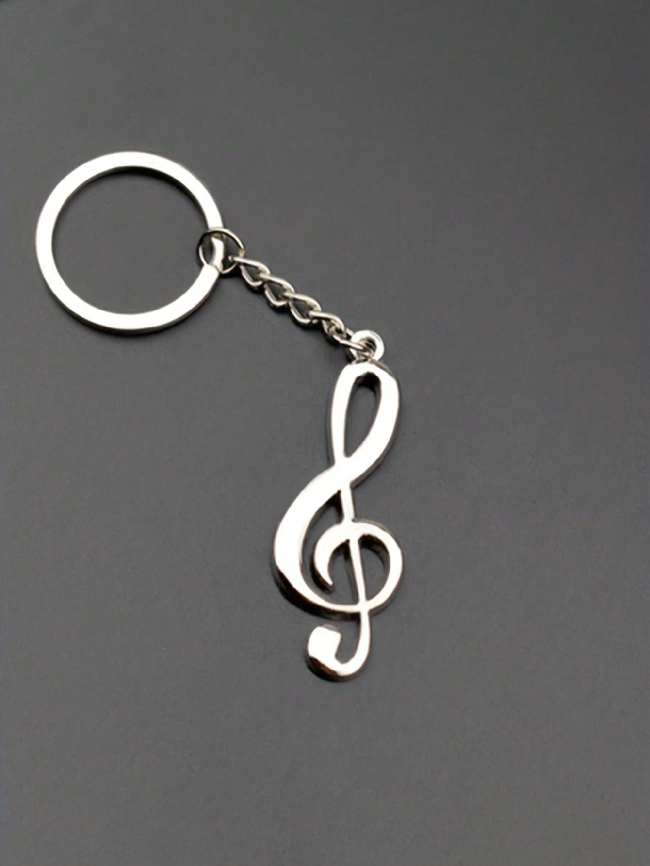 Note Shape Metal Keychain Small Pendant,Bag Pendant, Music Symbol Split Ring Key Ring,The Best Gift To Send To Friends, Family, And Teachers Stocking Fillers