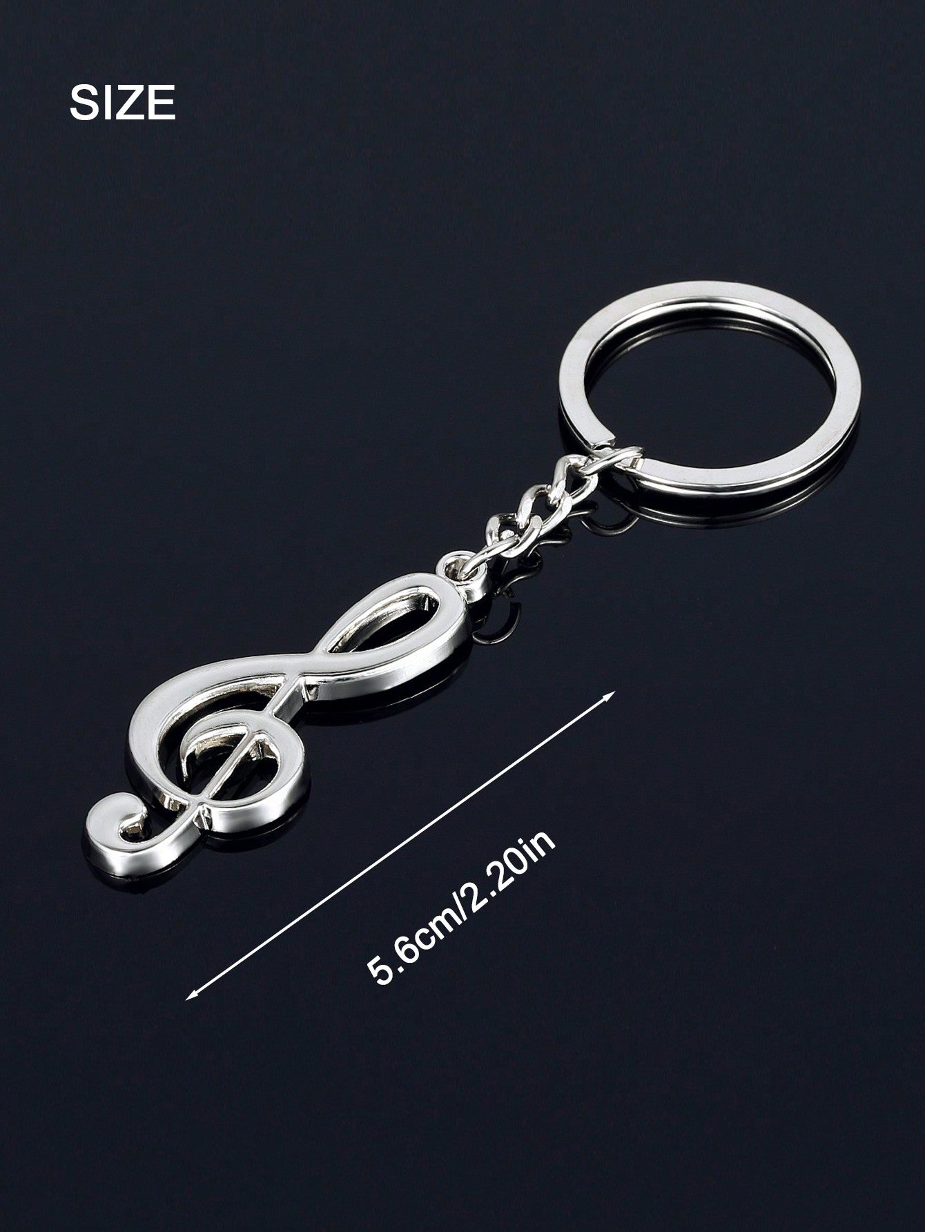 Note Shape Metal Keychain Small Pendant,Bag Pendant, Music Symbol Split Ring Key Ring,The Best Gift To Send To Friends, Family, And Teachers Stocking Fillers