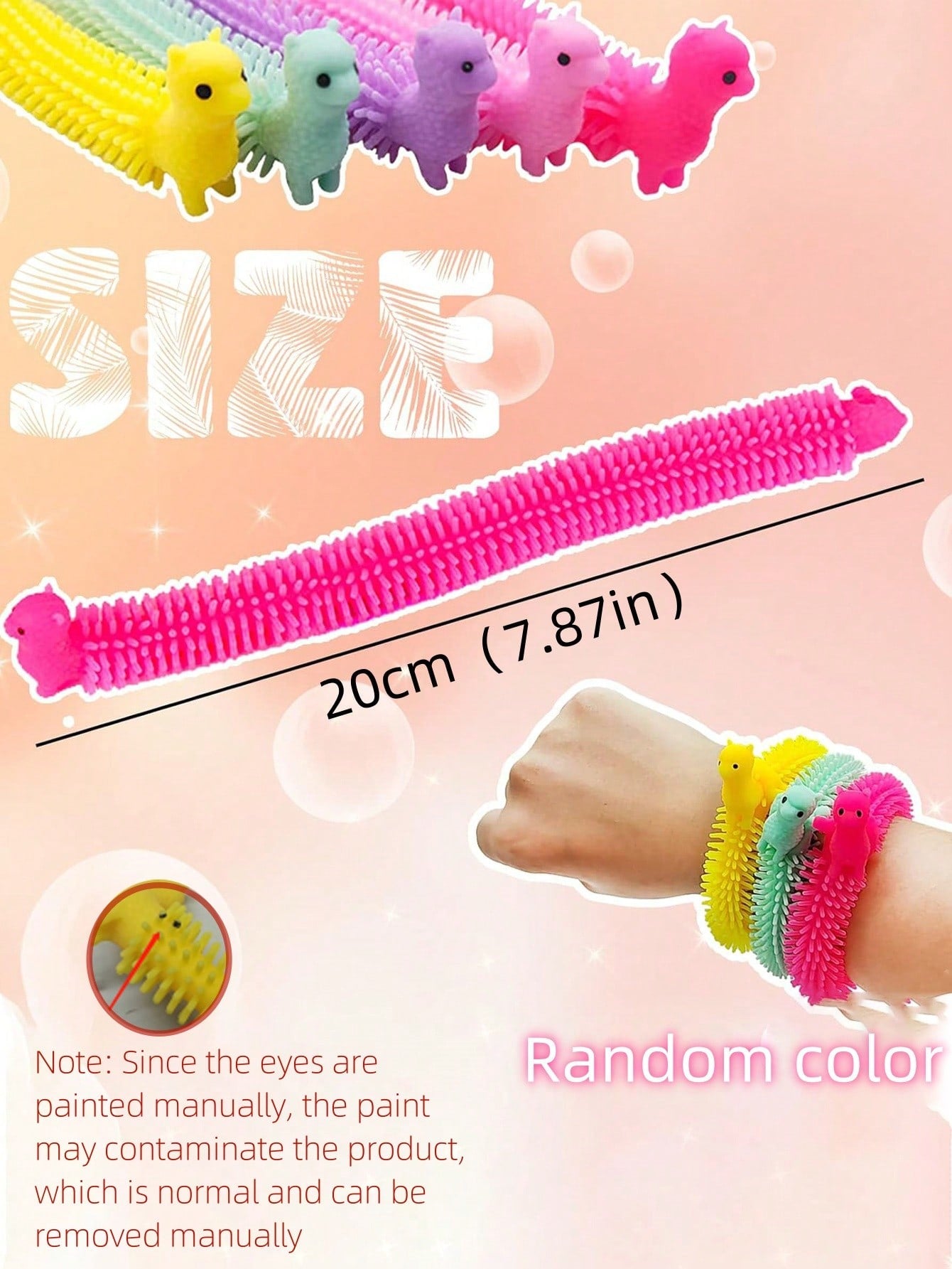 10PCS Stretchy String Toys, Alpaca Fidget Sensory Toy, Squeeze Pull Noodles Party Favors Prizes, Calm Relax,Christmas