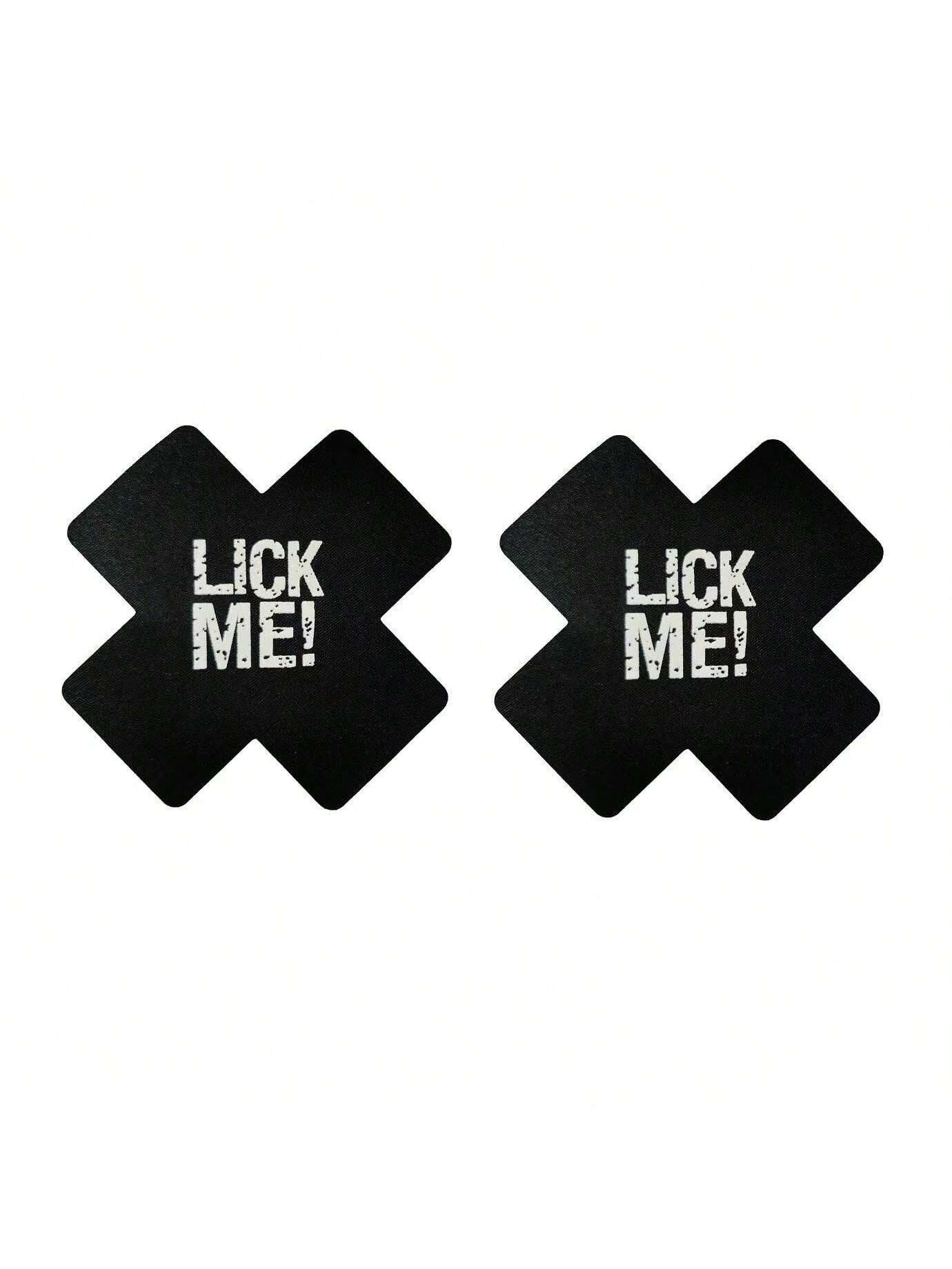 1 Pair New Hot Selling Glow In The Dark Christmas/Halloween Nipple Covers, Breathable Breast Pasties, One-Time Use Printed Cross Nipple Stickers, Sexy Nipple Covers For Women