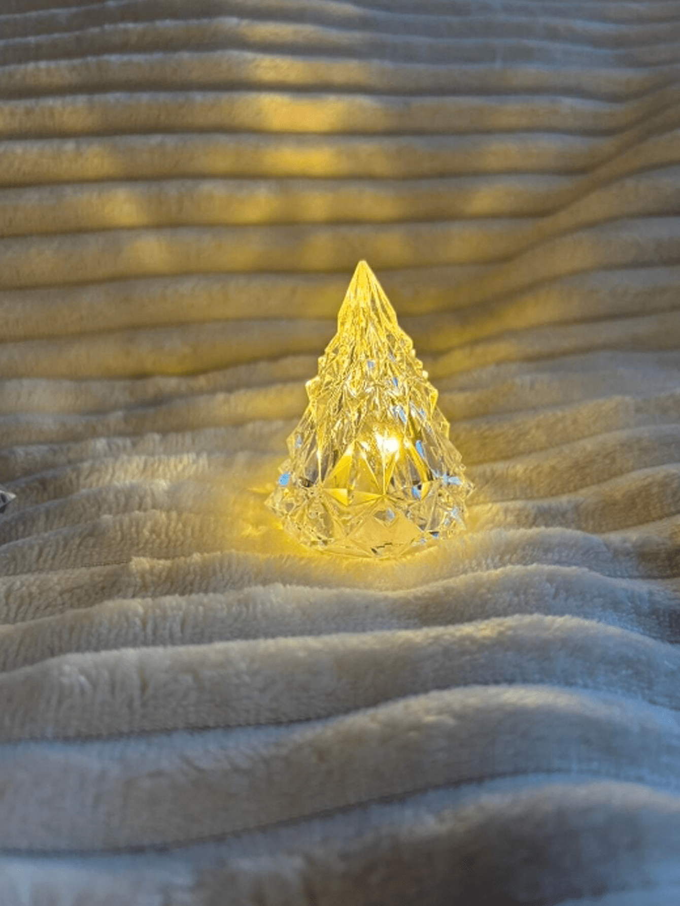 1pc Diamond Christmas Tree Light Crystal Ice Mountain Lamp Night Light,Christmas Decorations Indoor,Perfect Gift For Christmas,With Battery