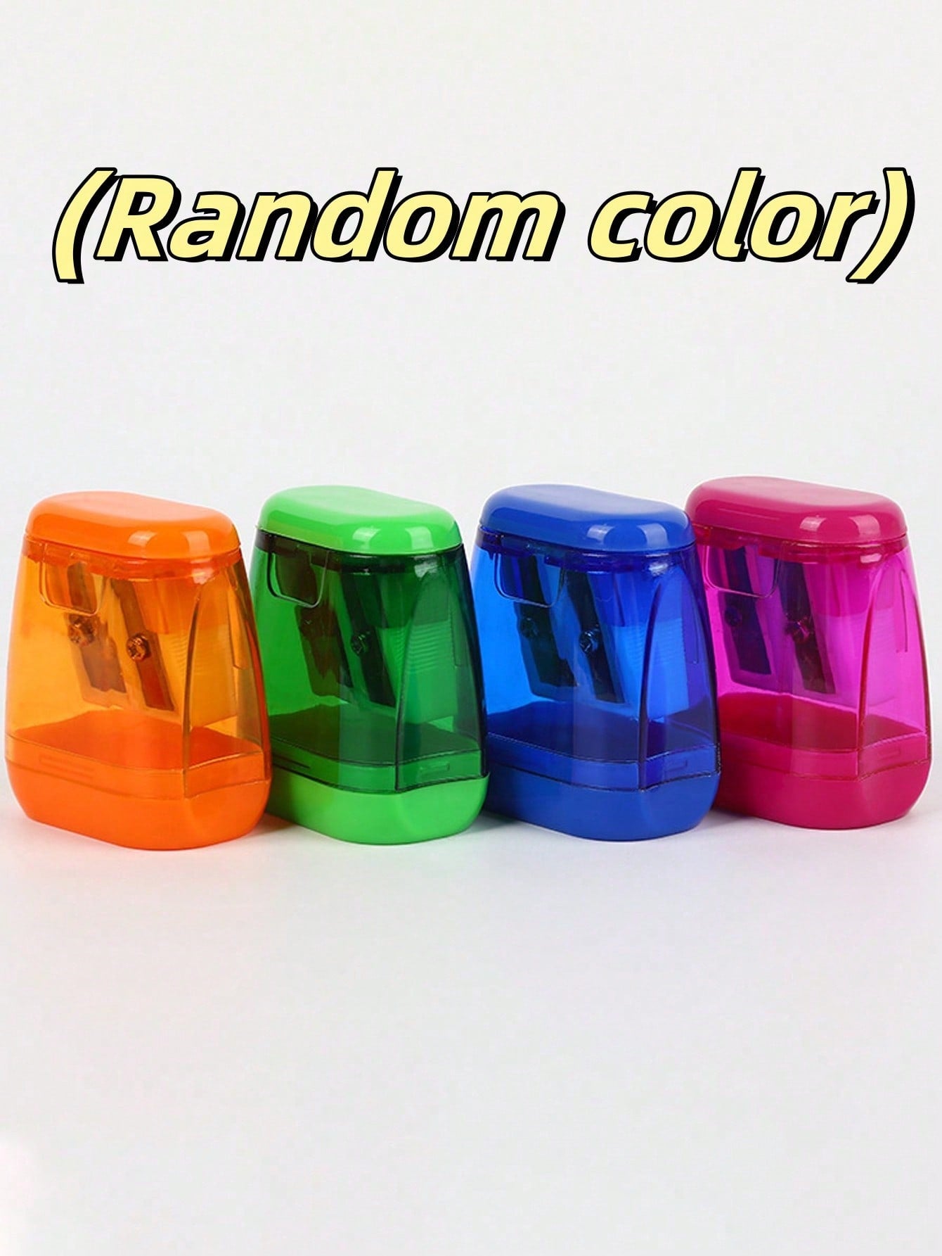 4PCS Manual Pencil Sharpeners - Double Hole Compact Handheld Design For Kids, Students, Classrooms & Home Offices(Random Color)