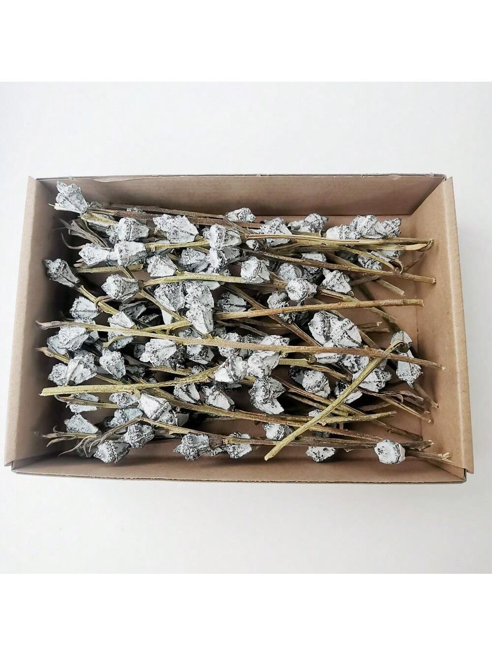 100pcs Diy Dried Flower Bag Natural Rose/Babybreath/Eucalyptus/Lover Grass /Lagurus/Bunny Tails Bulk Lavender Daisy Preserved Dried Flower Material Package Heads For Decoration