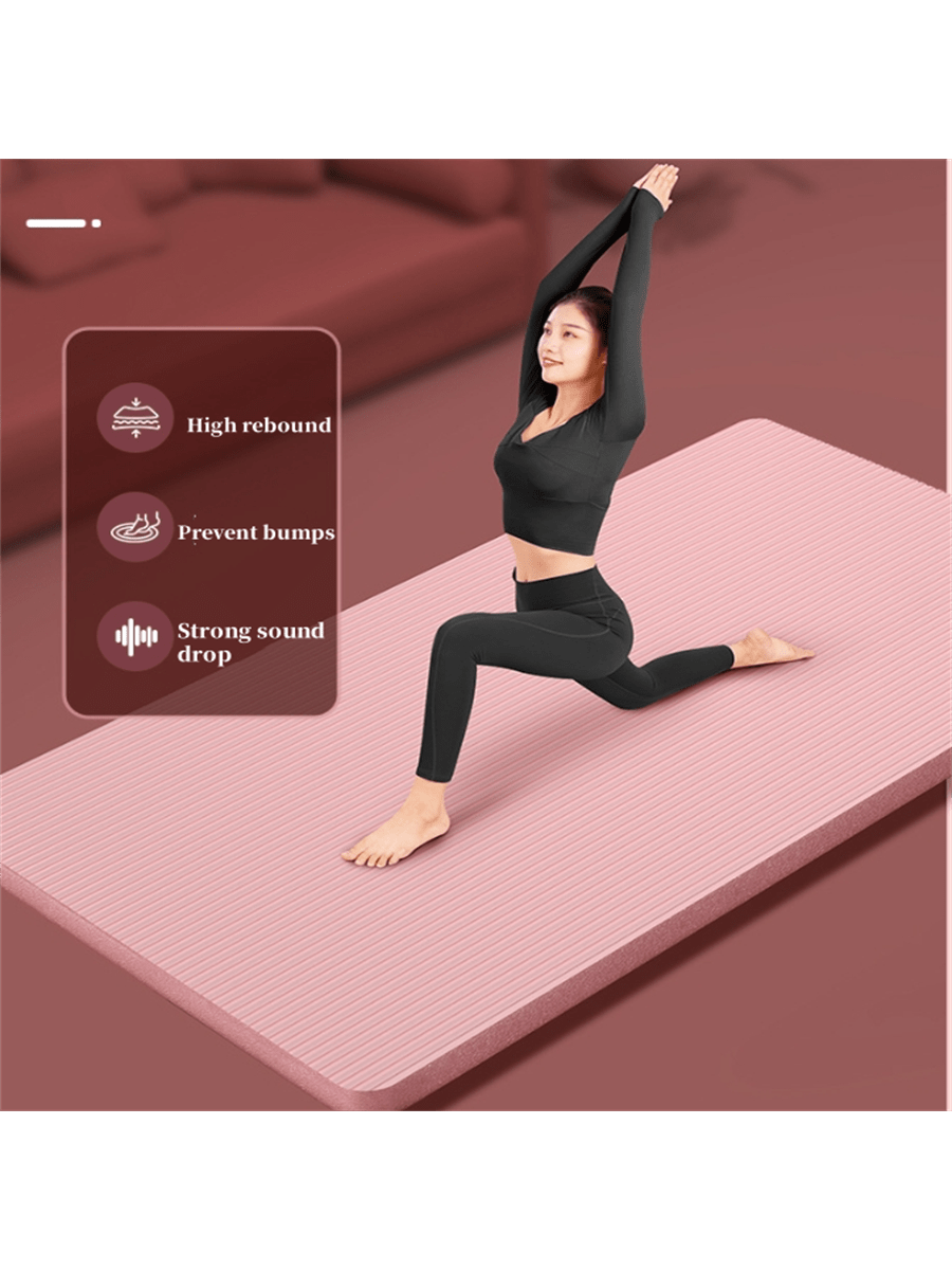 1pc Thick Anti-Slip Fitness Yoga Mat, Home Exercise Workout Pad, Christmas