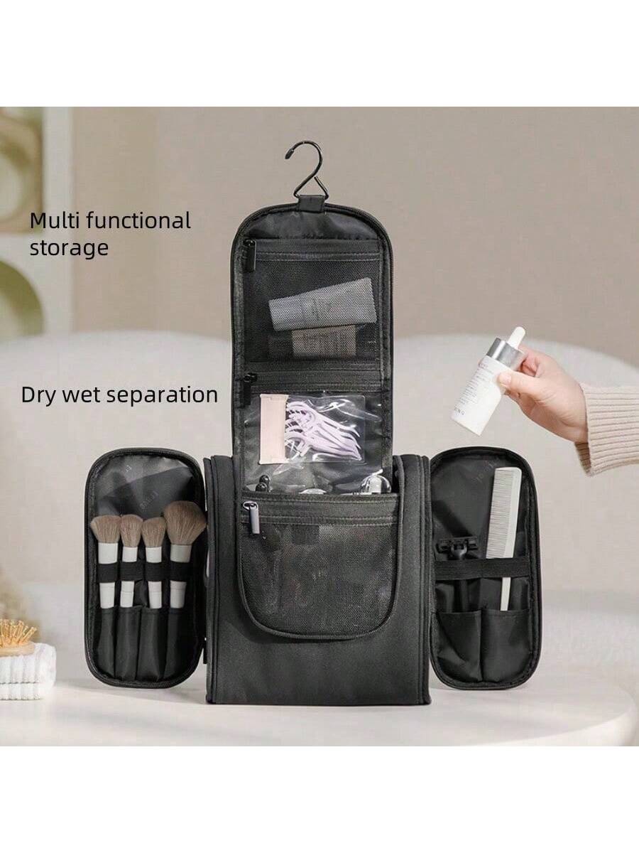 Travel, Business, Home Storage Bag, Men's And Women's Business Travel Handheld Large Capacity Toilet Bag, Can Hang Dry Wet Separation Makeup Bag Cosmetic Bag Makeup Storage Makeup Organizer Travel Accessories Brush Bag Make Up Container Travel Stuff Trav