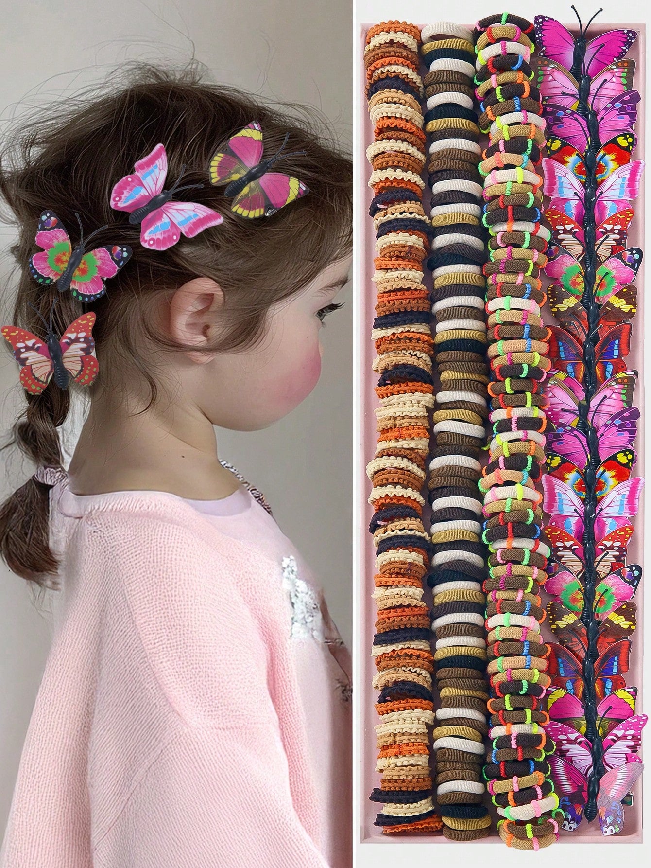 260pcs/Set Baby Girl Princess Hair Accessories Combo - Hair Ties, Hairclips, Barrettes, Hair Bands, For Daily Wear & Gift