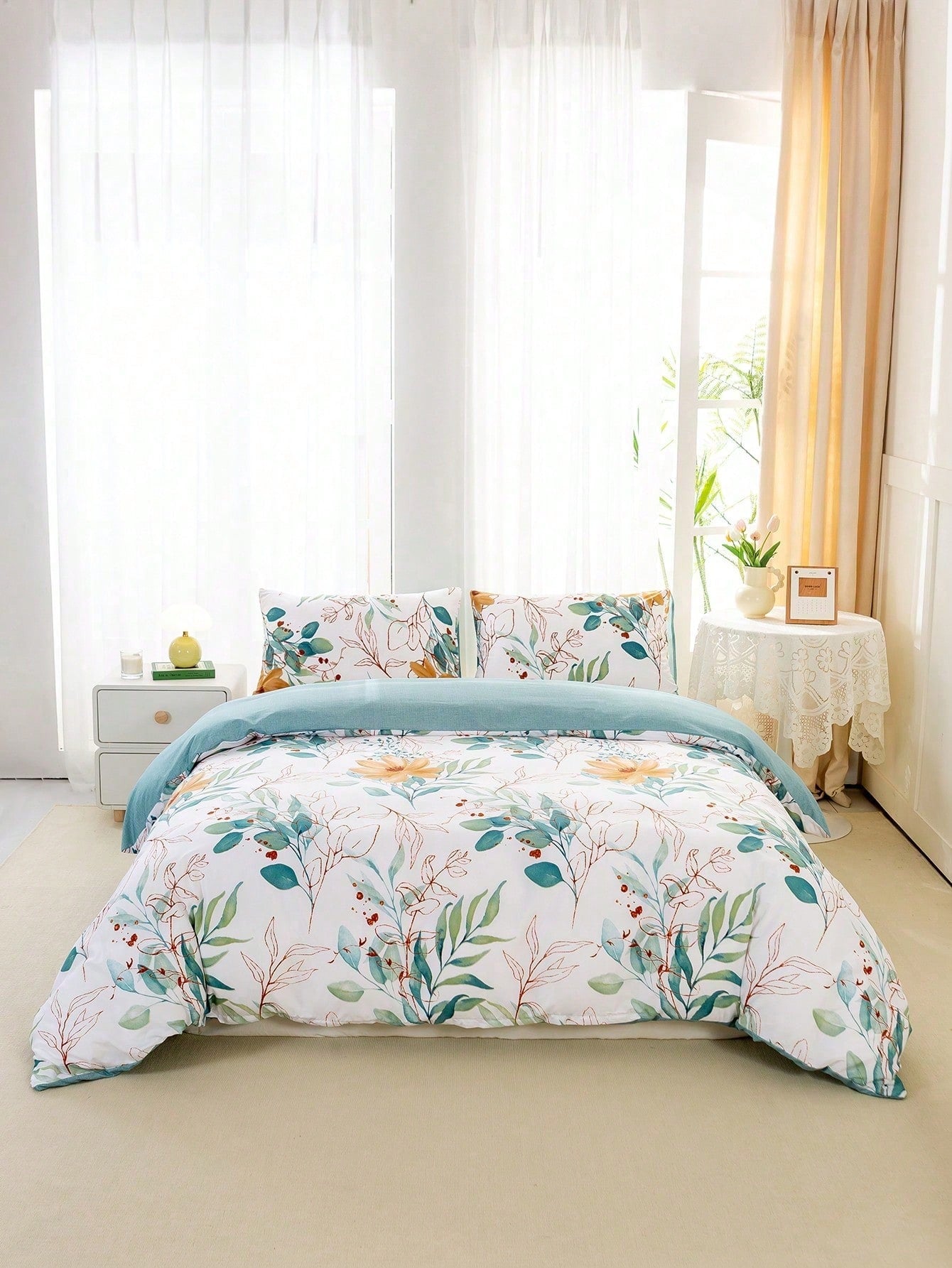 3pcs Polyester Printed Duvet Cover Set