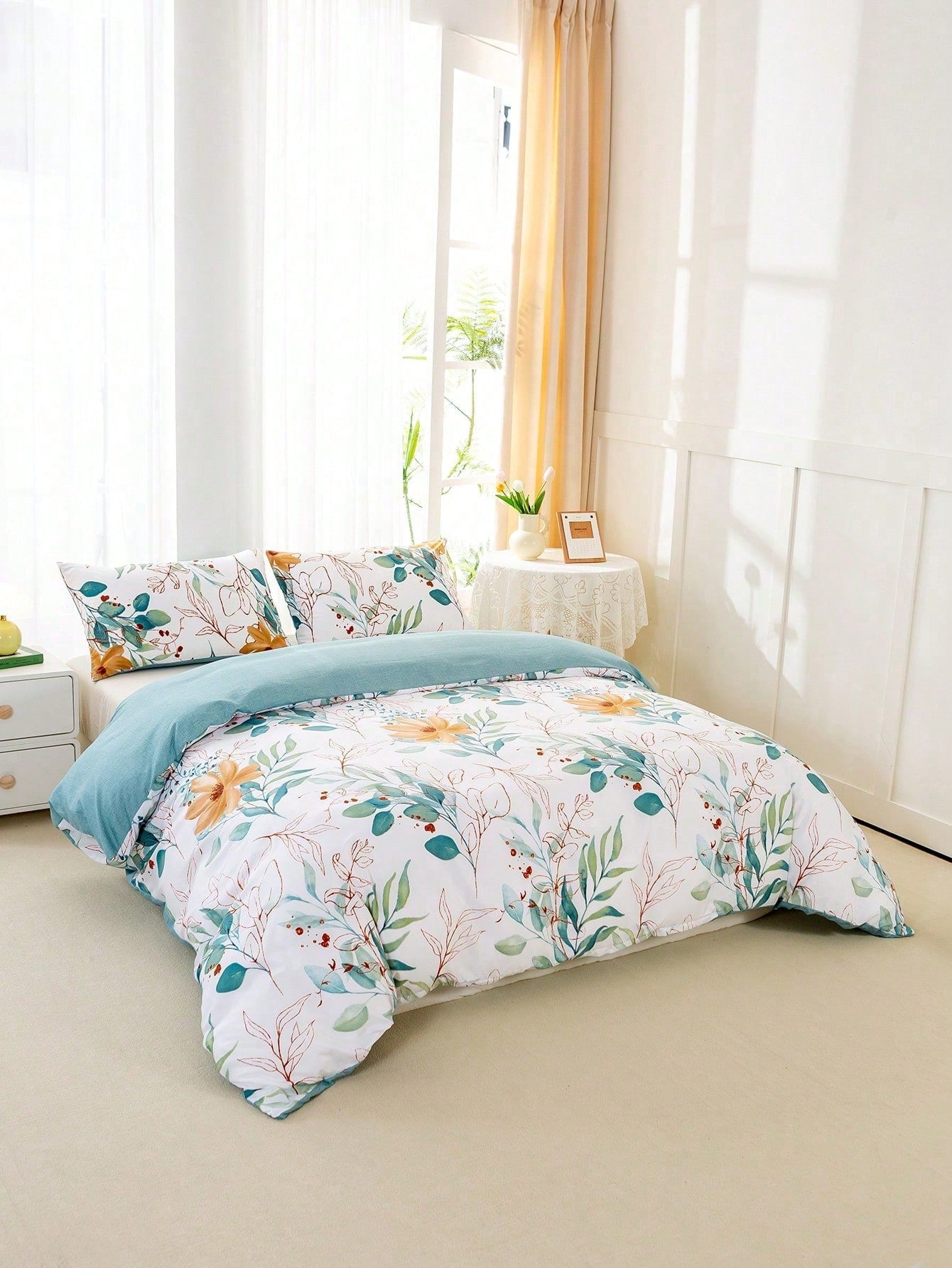 3pcs Polyester Printed Duvet Cover Set