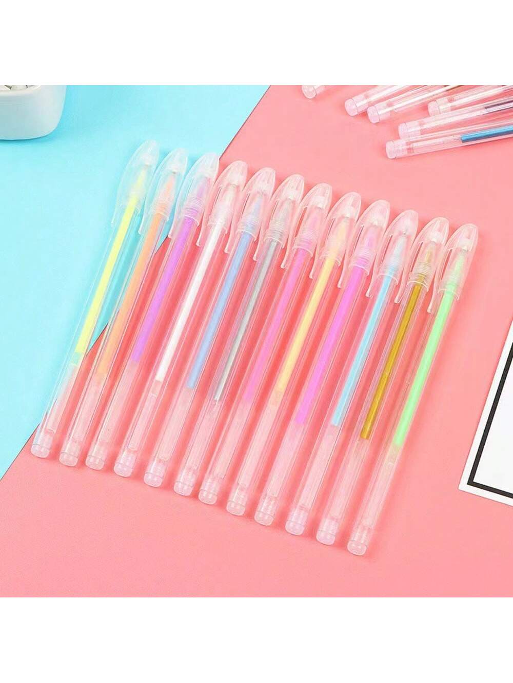 12pcs Metallic Glitter Gel Pens For Adult Coloring, Doodling, Drawing, Scrapbooking, Card Making, Illustration, Design, Journaling