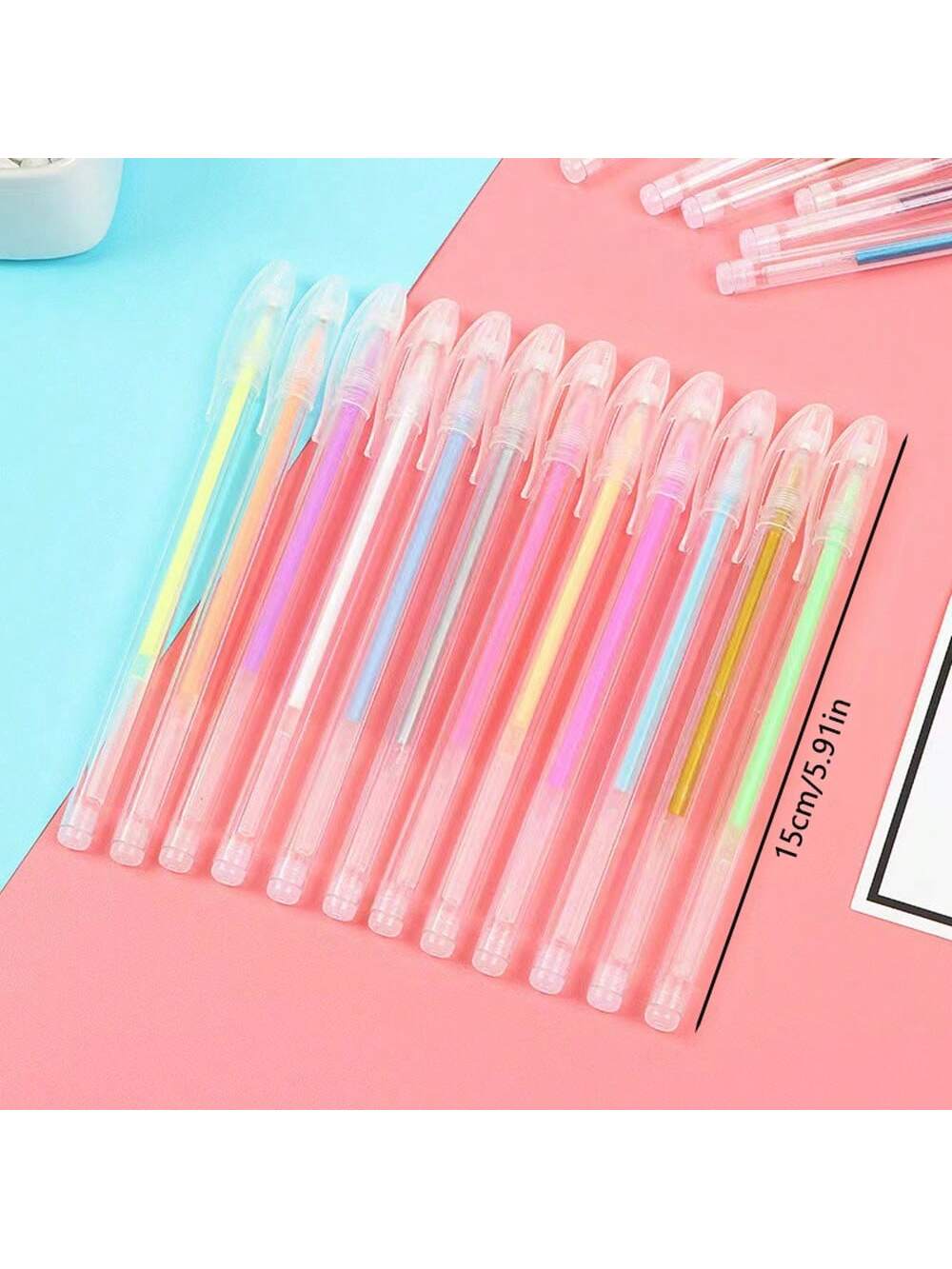 12pcs Metallic Glitter Gel Pens For Adult Coloring, Doodling, Drawing, Scrapbooking, Card Making, Illustration, Design, Journaling