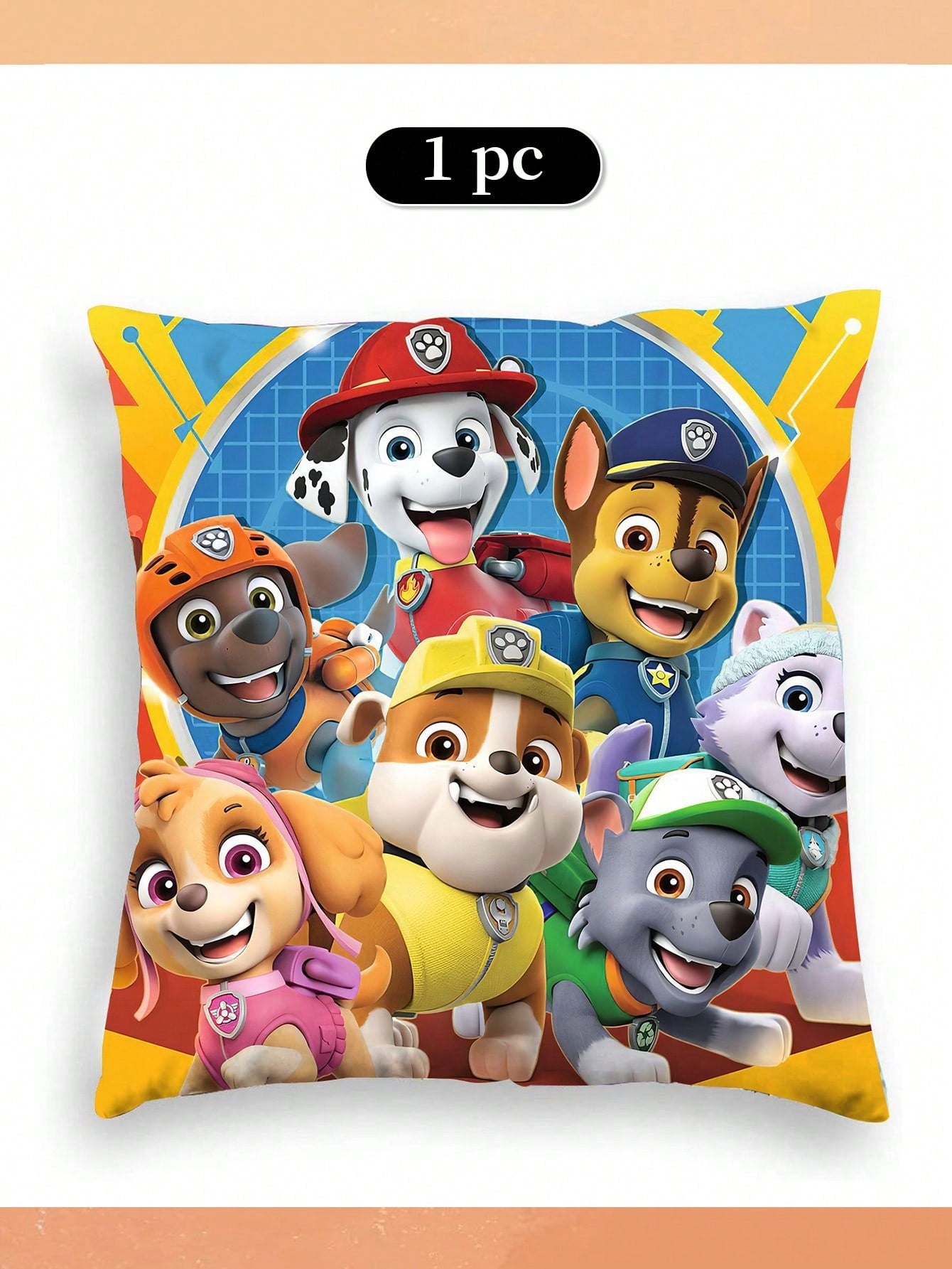 POTDEMIEL Dog Patrol Pillow Cover Dog Pillow Cover Pet PAWS Pillow Cover Animal Cushion Cover Suitable For Throw Pillow Decoration