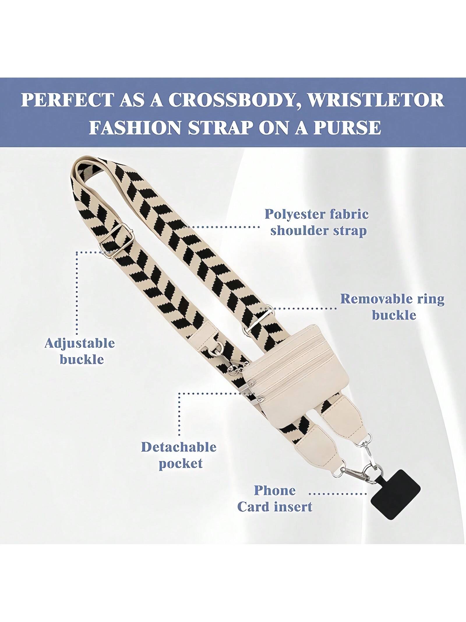 Mobile Phone Strap With Small Zippered Bag, Mobile Phone Clip With Wallet Crossbody Bag, Mobile Phone Clip With Small Bag, Mobile Phone Strap Crossbody Bag,Convenient And Stylish, Suitable For Women To Carry When Going Out Shopping