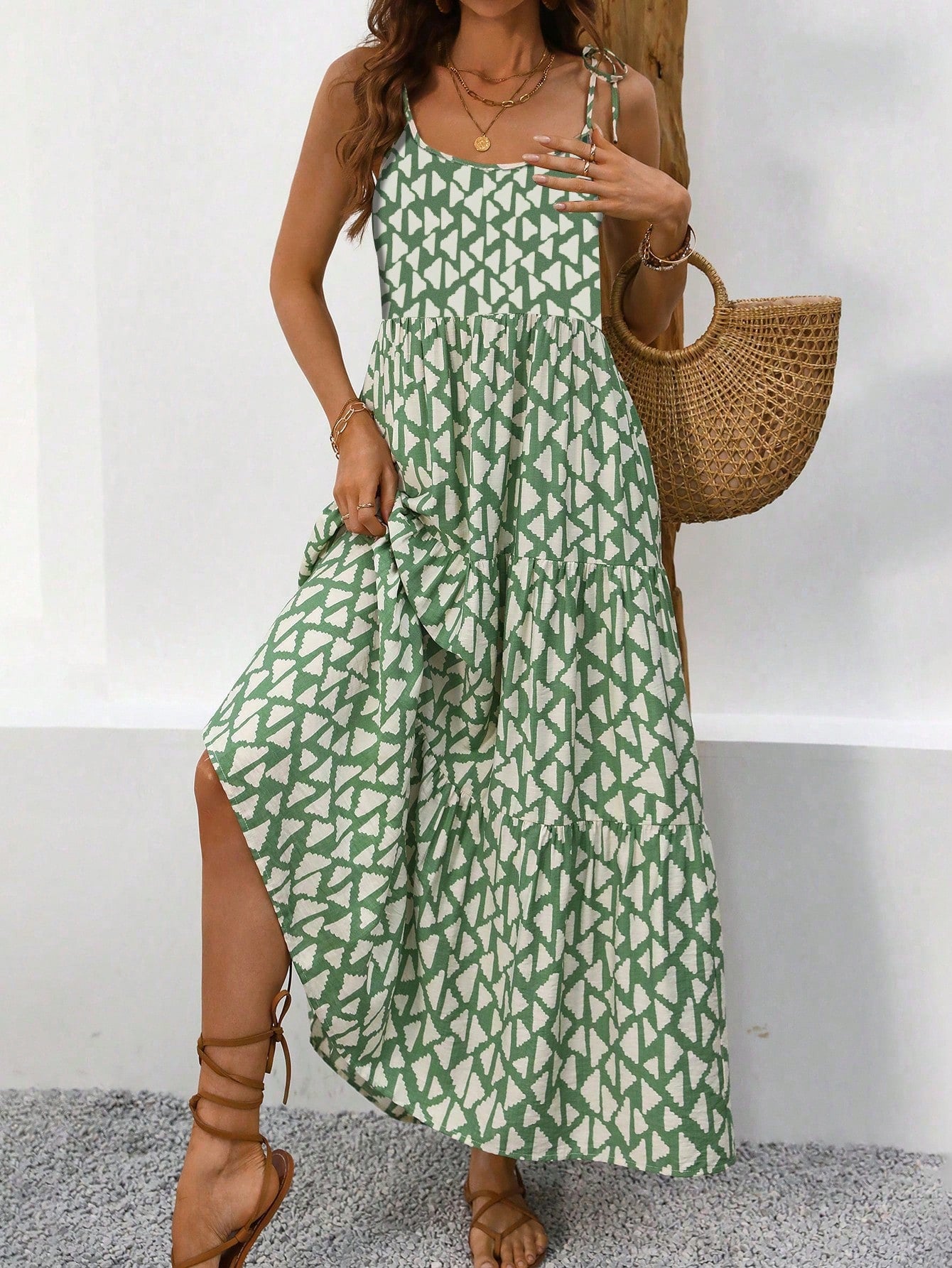 Holidaya Summer Vacation Printed Strapless Sleeveless Long Dress For Women