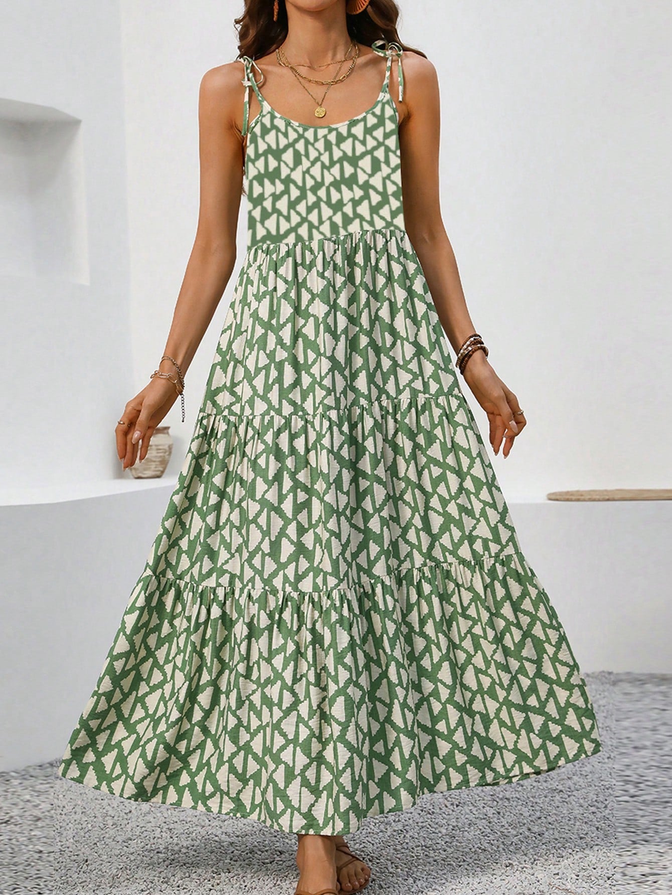 Holidaya Summer Vacation Printed Strapless Sleeveless Long Dress For Women