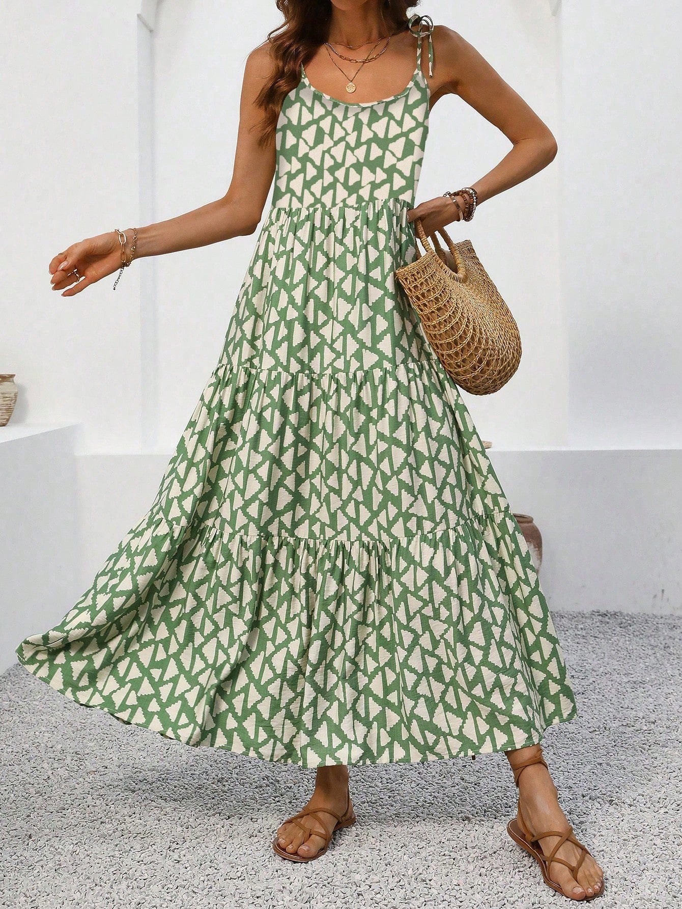 Holidaya Summer Vacation Printed Strapless Sleeveless Long Dress For Women